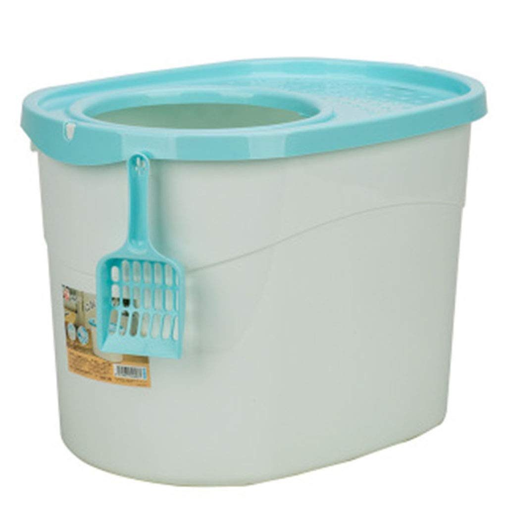 Large Cat Litter Box with Low Entry & Lid - Modern Hidden Litter Box for Big Cats - Includes Cat Litter Scoop - Perfect for Home, Office & Small Spaces