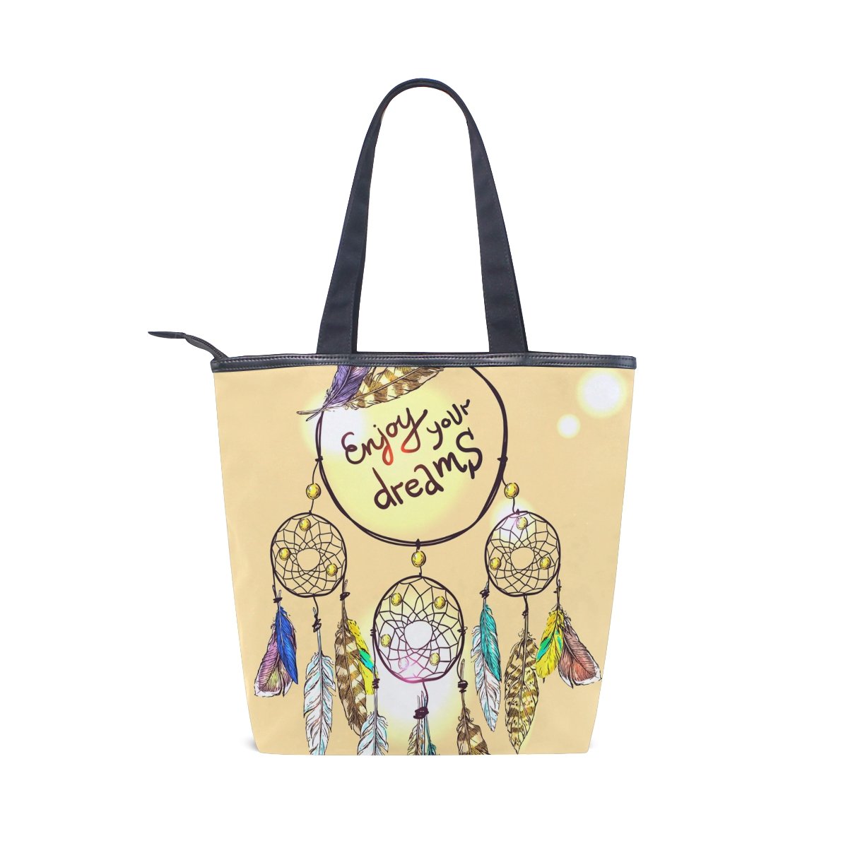 ALAZA Canvas Tote Shoulder Bag for Women - Stylish Dream Catcher Design Handbag | Perfect for Work, Travel & Everyday Use