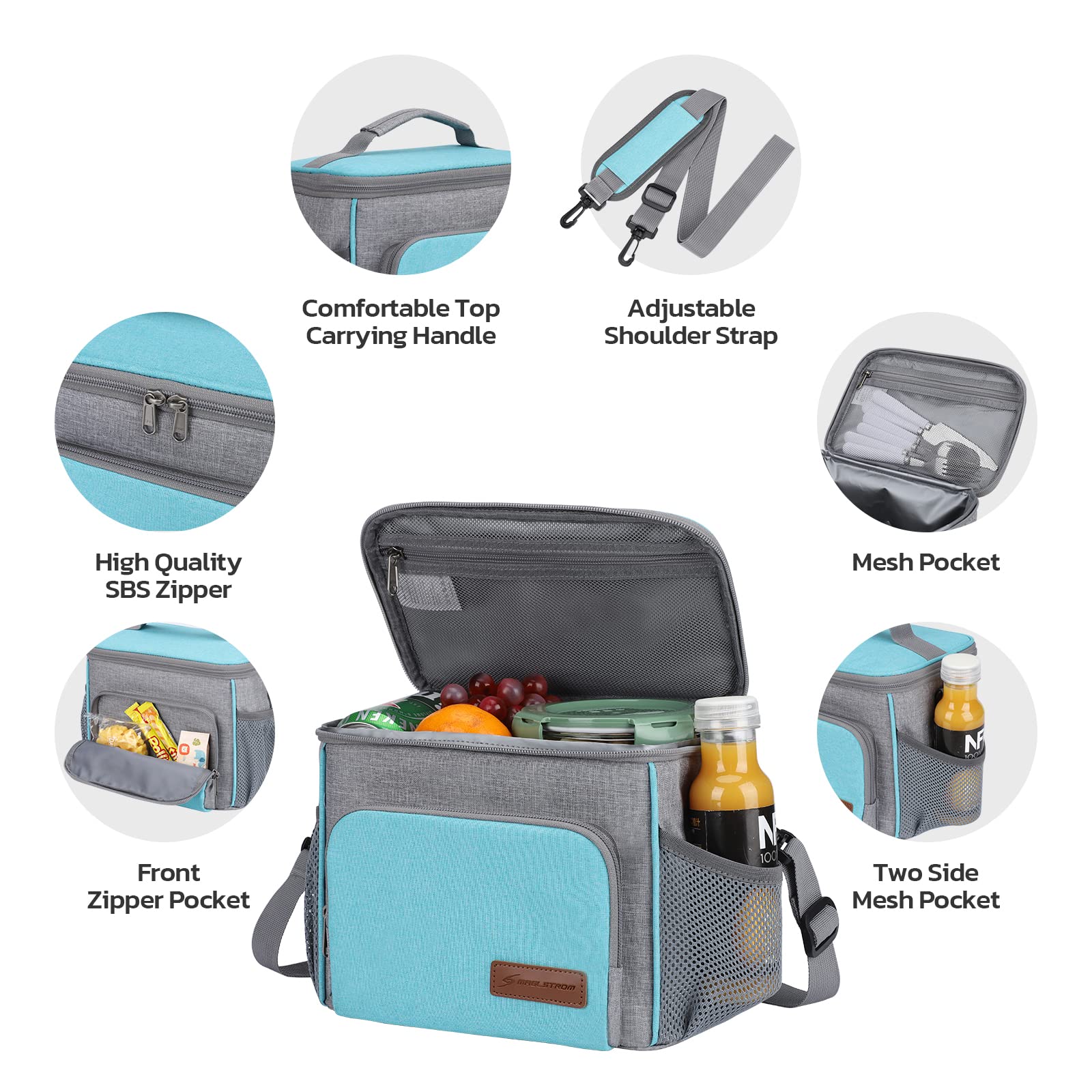 Premium Insulated Lunch Box for Men & Women - Leakproof Cooler Bag with Durable Design for Work, School, Picnics & Outdoor Activities