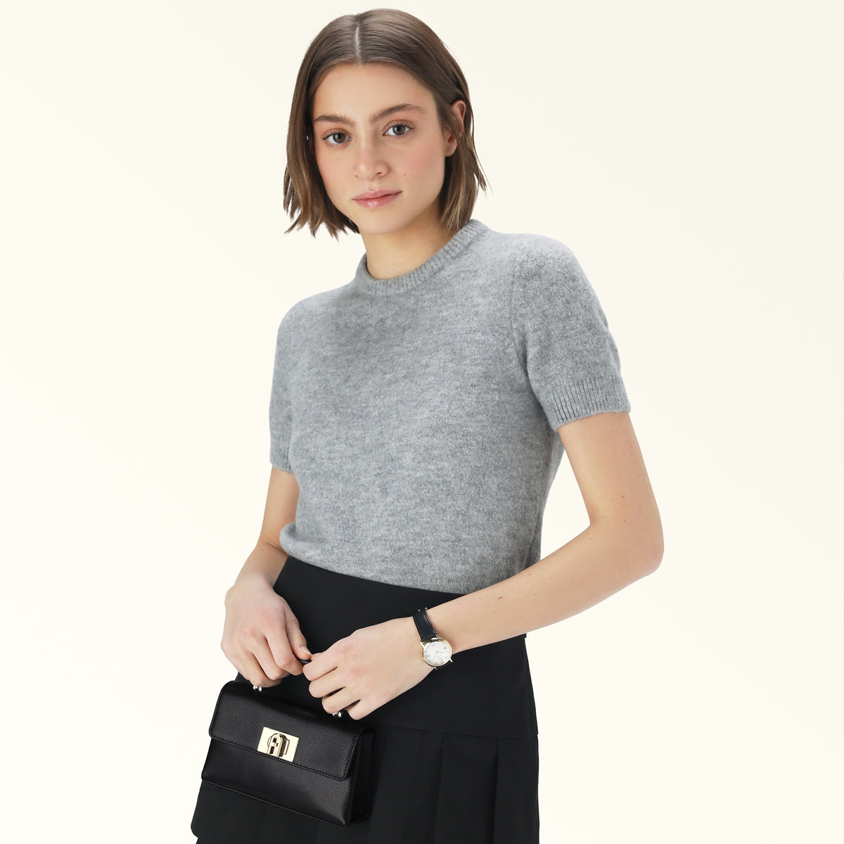 Furla 1927 Mini Nero Crossbody Handbag for Women - WE00423ARE000 - Black Leather Purse for Everyday Use, Work & Travel