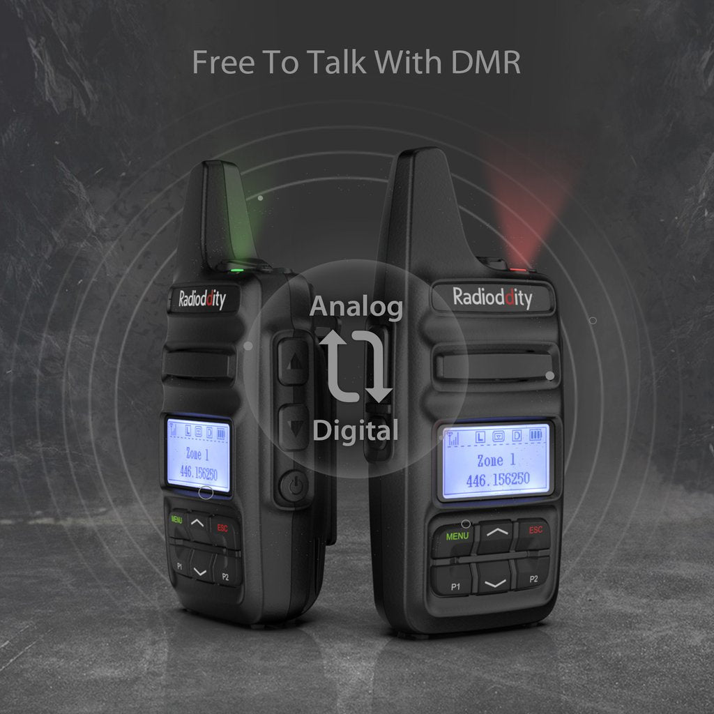Radioddity GD 73A/E Digital Mobile Radio (DMR) | UHF/PMR Two-Way Radio | USB Programming & Charging | 3600mAh Long Battery Life | SMS Messaging | Hotspot Connectivity - Perfect for Outdoor Adventures, Security Teams, and Emergency Communication