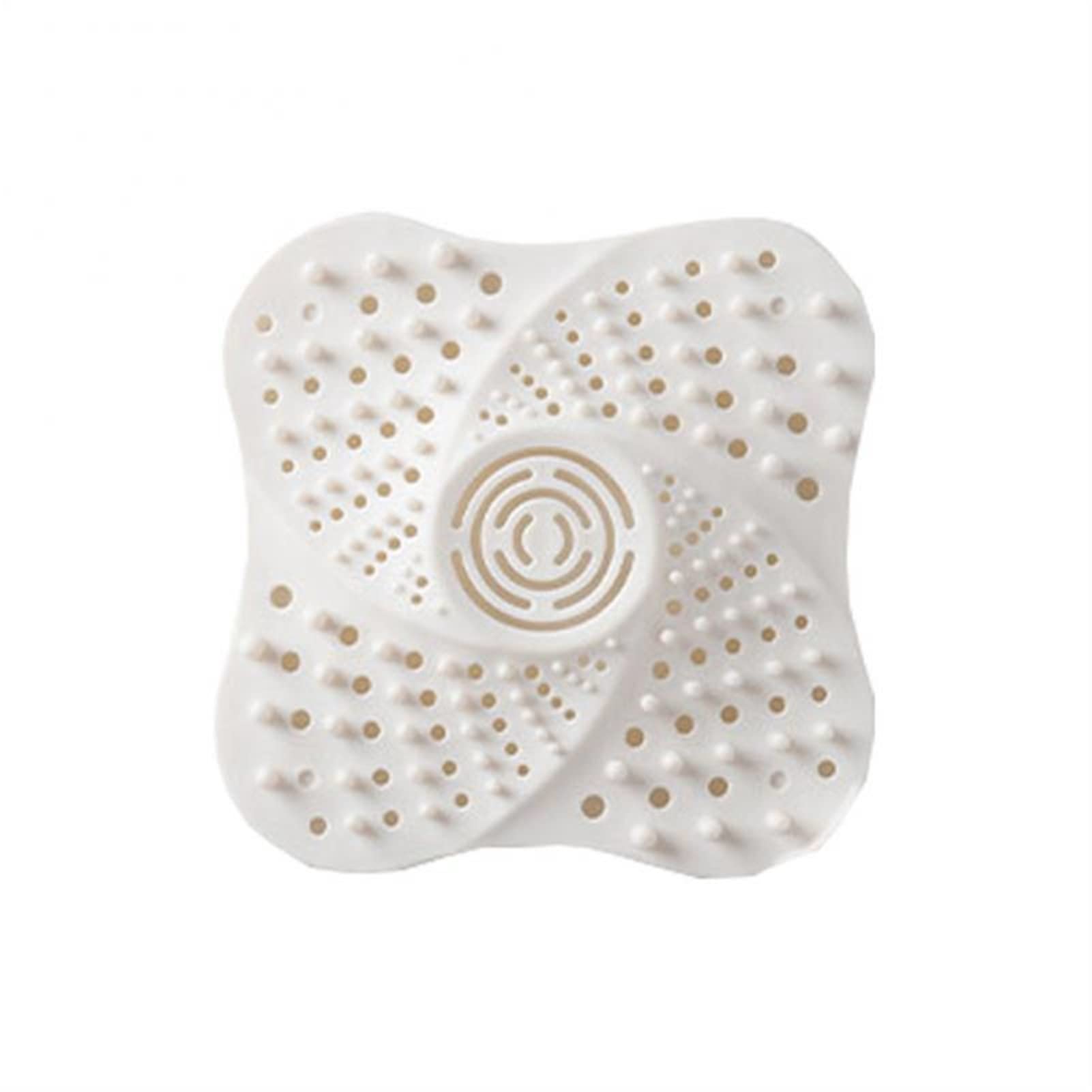 DIGUCFH Anti-Clog Hair Catcher Drain Cover - Shower Sink Strainer Filter for Bathroom & Kitchen - White - Prevents Blockages & Keeps Drains Clean (Ideal for Homes, Apartments, Hotels & Hair Salons)