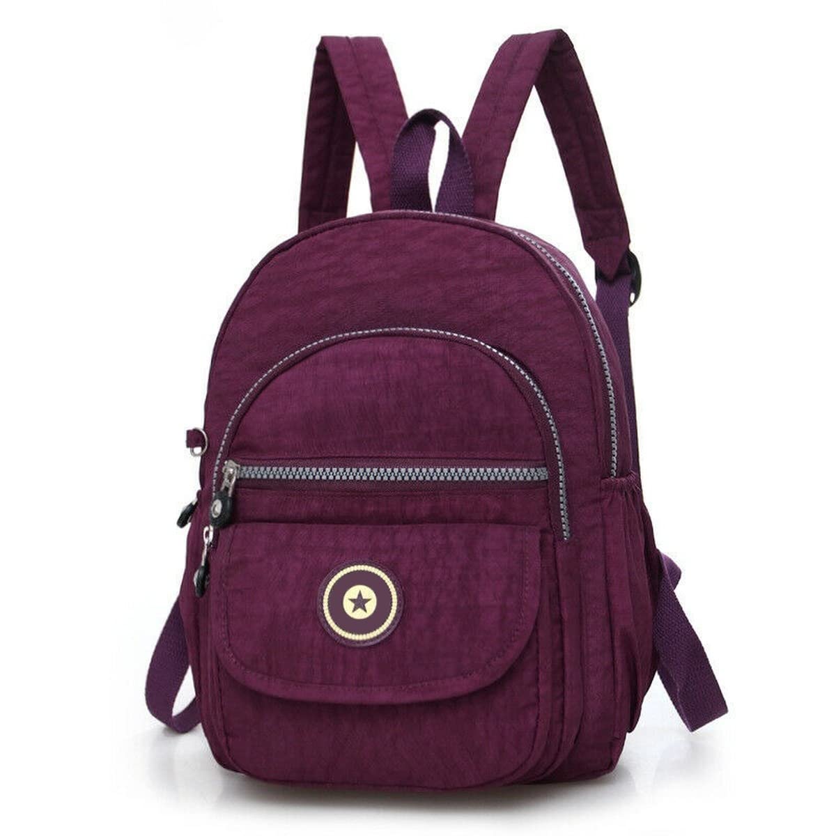 Women's Small Mini Backpack Purse - Waterproof Nylon Lightweight Travel Backpack for Girls & Teens - Perfect for School, Work, Gym & Daily Use (Purple)