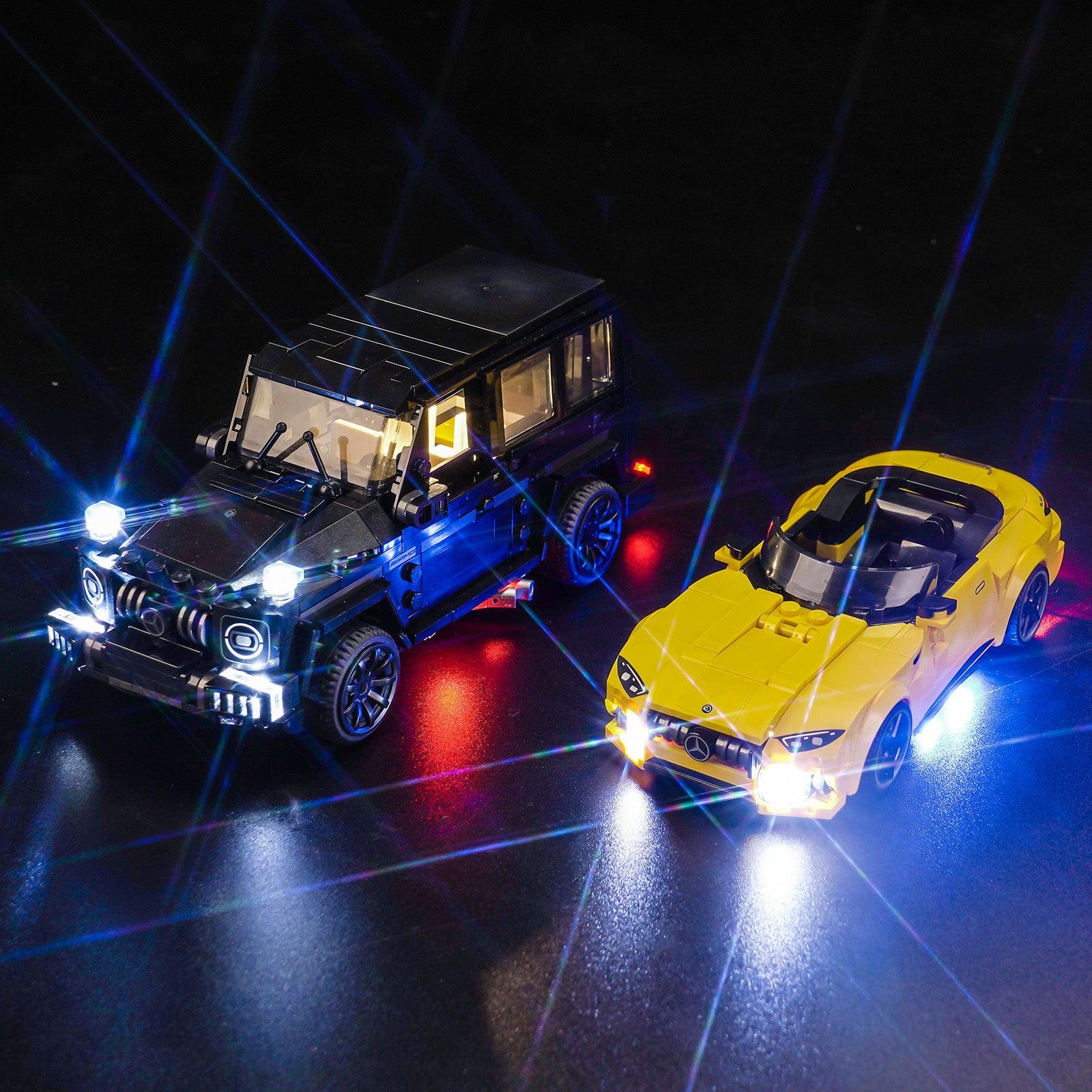 Lego Speed Champions Light Kit for Mercedes AMG G 63 & AMG SL 63 F1 Toy Car 76924 - DIY Lighting Set for Display & Night Play