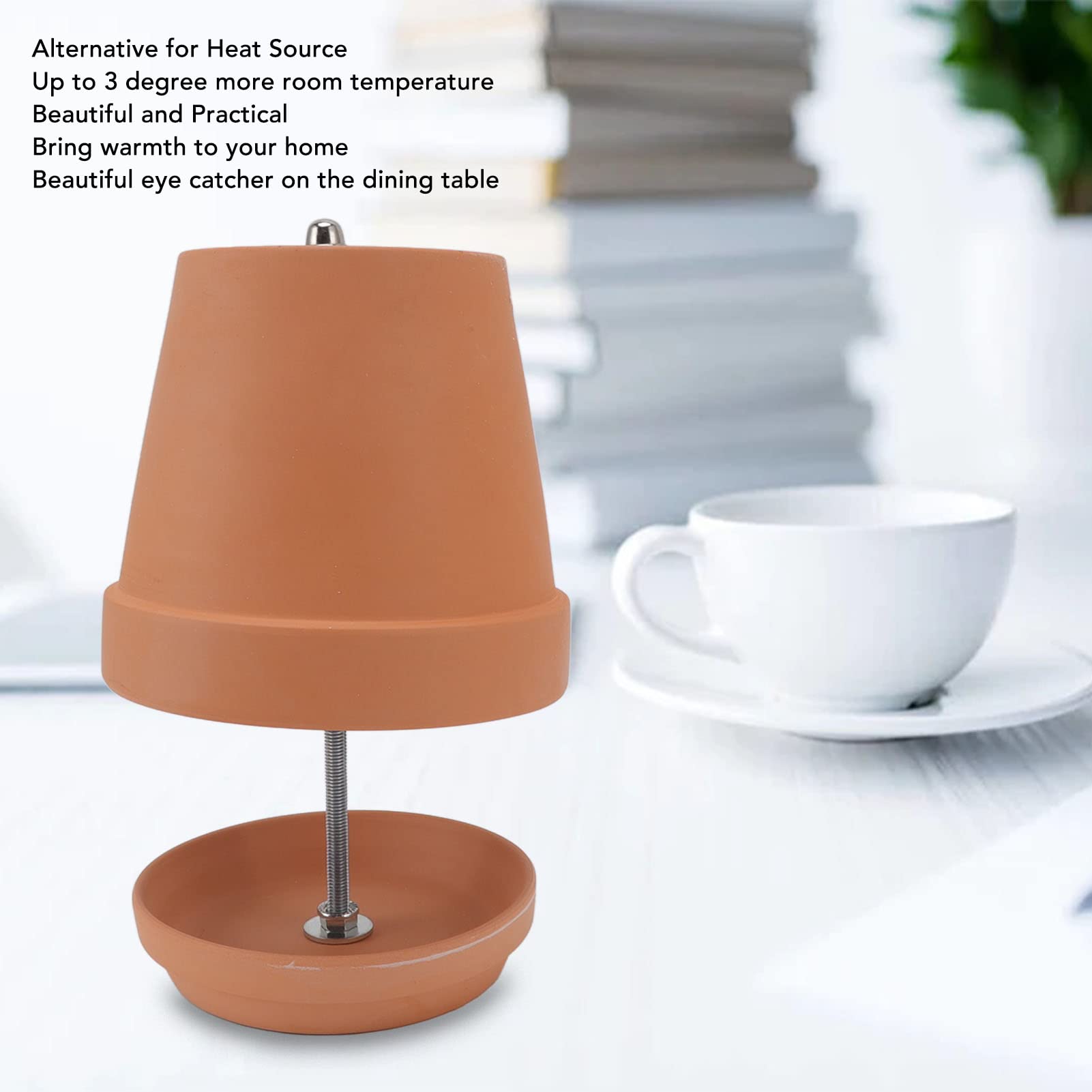 Ceramic Tea Light Candle Heater - Portable 4-6 Tealight Warmer for Teapots & Small Dishes | Perfect for Home, Office & Outdoor Use