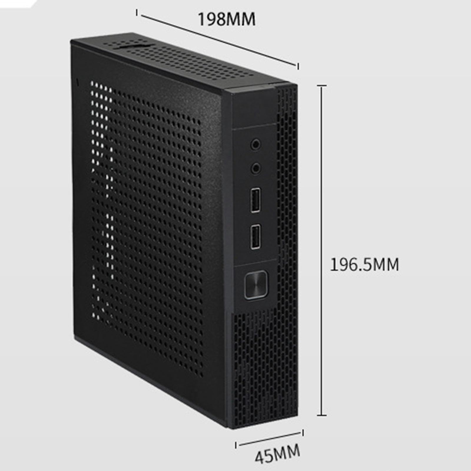 Rackmount Server Chassis - Mini ITX Computer Case with Metal Ventilation Holes for Office & Home Server Setup | Compact PC Enclosure for Networking & Data Storage