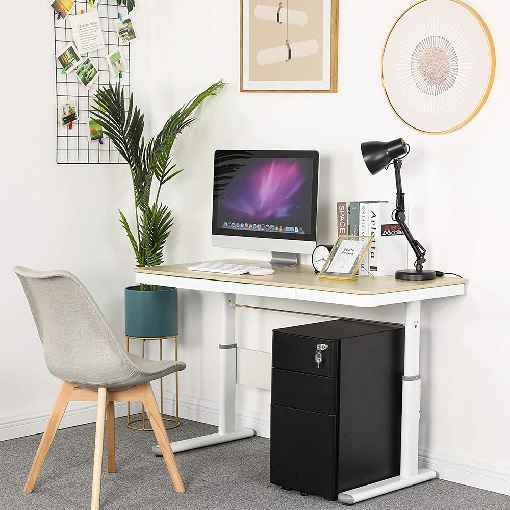 MARLO 3 Drawer Slim Mobile Pedestal Cabinet - Black | Compact Rolling File Storage for Office & Home | Perfect for Small Spaces & Organization