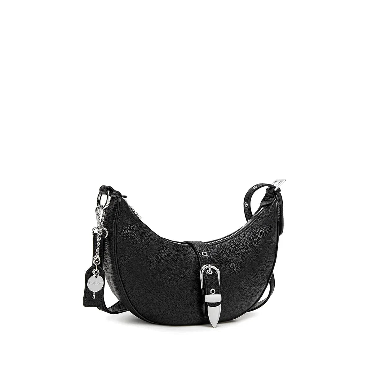 Vegan Leather Shoulder Bag for Women - Black Pebbled Crossbody Purse | Stylish & Durable Handbag for Work, Travel & Everyday Use