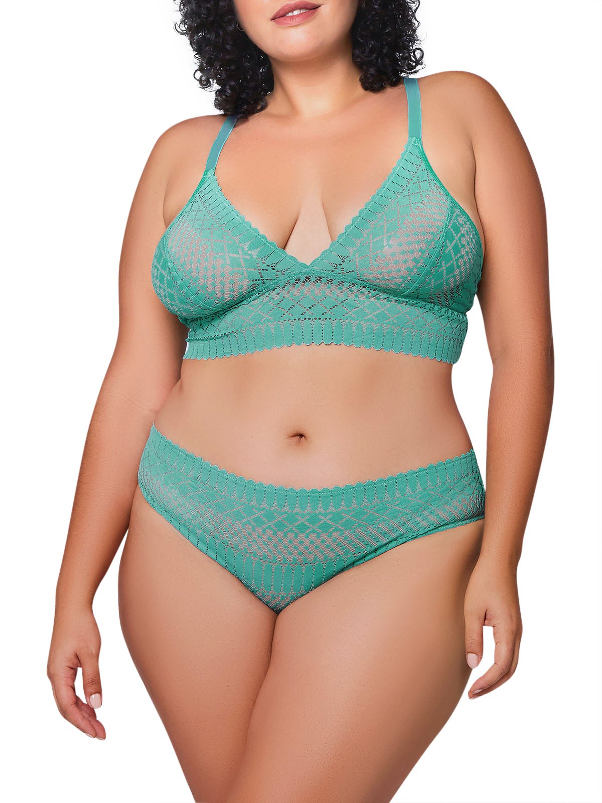 Plus Size Women's Hazel Bra Set - Comfortable & Supportive Lingerie for Everyday Wear, Workouts & Special Occasions