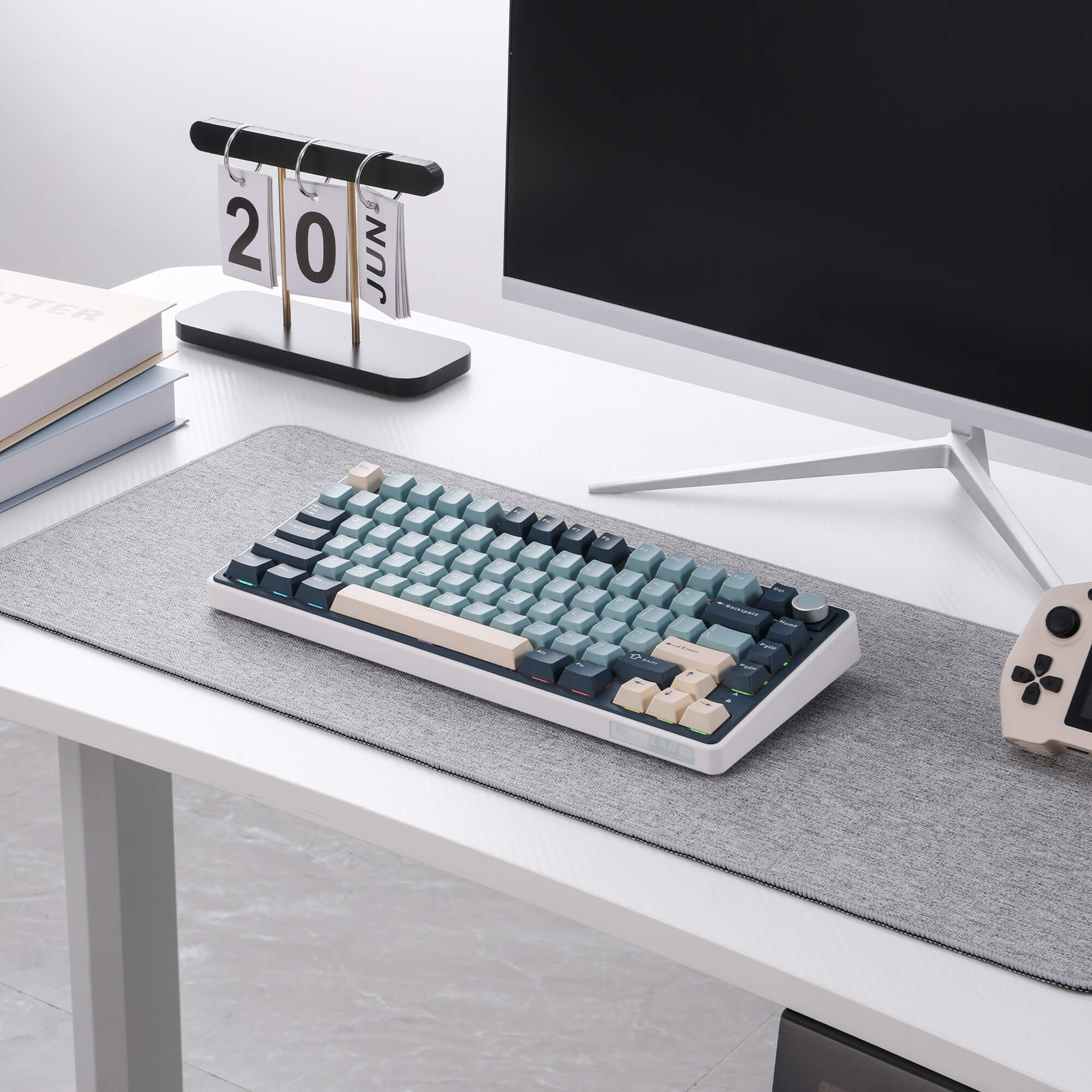 R75 75% Wireless Mechanical Gaming Keyboard - RGB Backlit, Bluetooth/Wired, Compact Design for PC & Mac - Perfect for Gaming, Office & Home Use (Open Box)