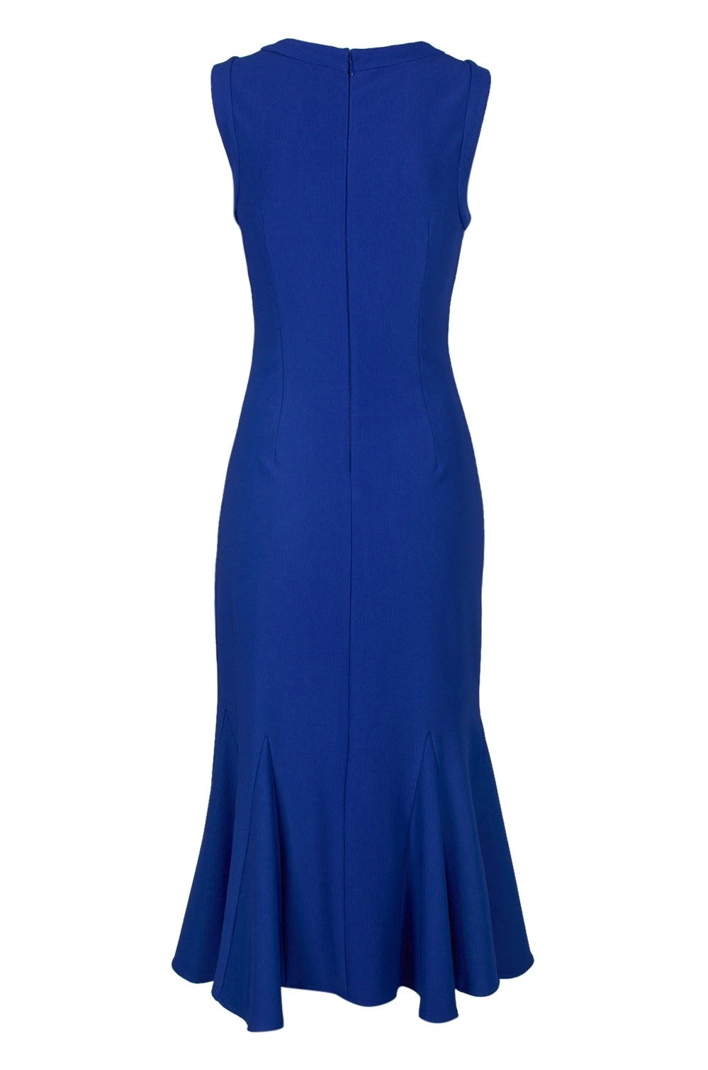 Adrianna Papell Daphne Ribbed Godet Dress in Gulf Blue - Elegant Evening Gown for Weddings, Parties & Special Occasions