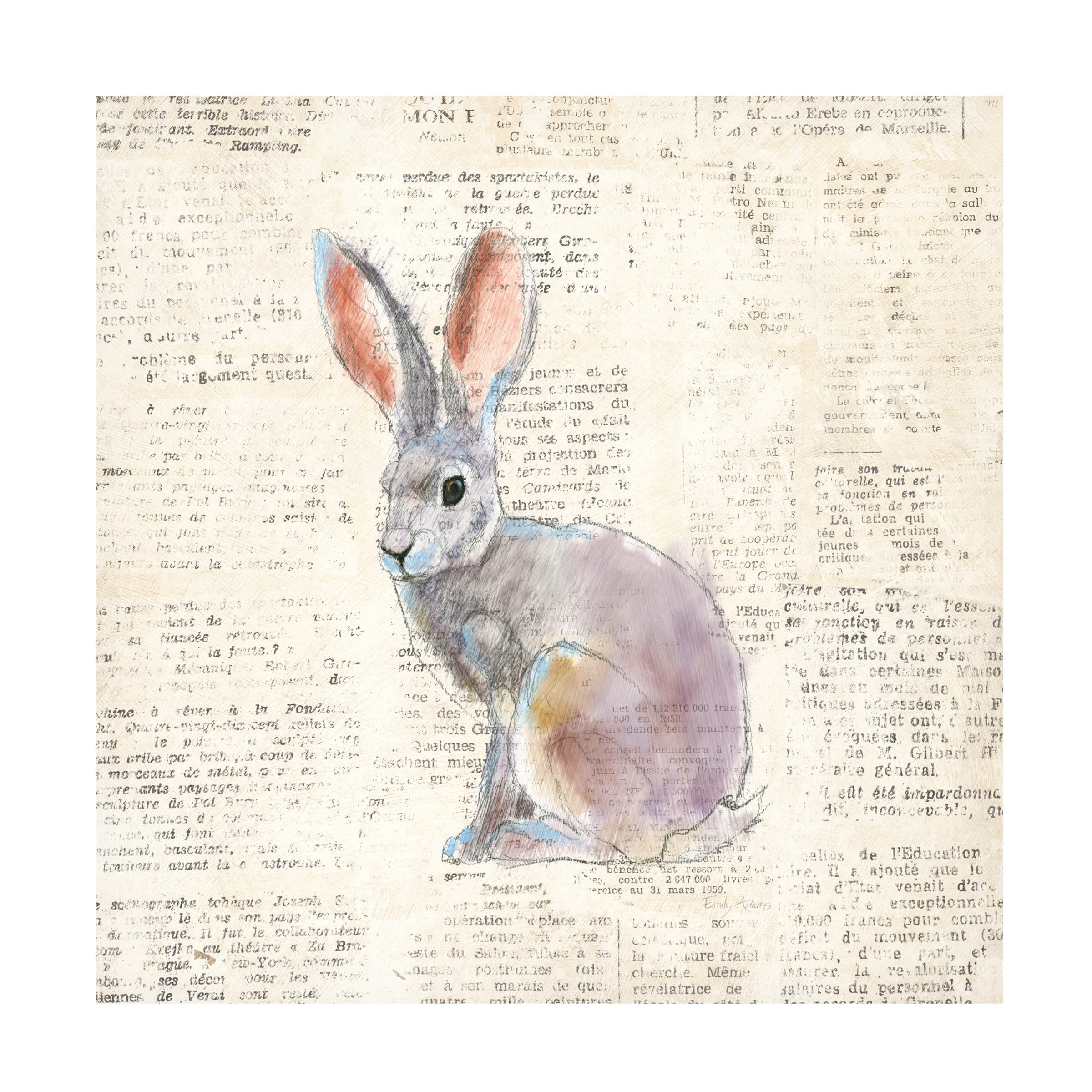 Emily Adams 'Into the Woods I' Framed Canvas Wall Art - Nature Landscape Painting for Living Room, Bedroom & Office Decor