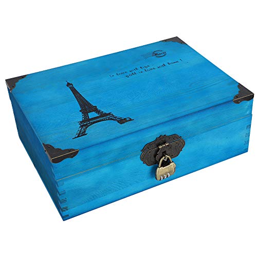 Vintage Wooden Treasure Box - Jewelry Organizer & Collectibles Storage Case - Portable Office Decor for Home, Store & Travel | Perfect for Jewelry Display, Gift Giving & Home Organization