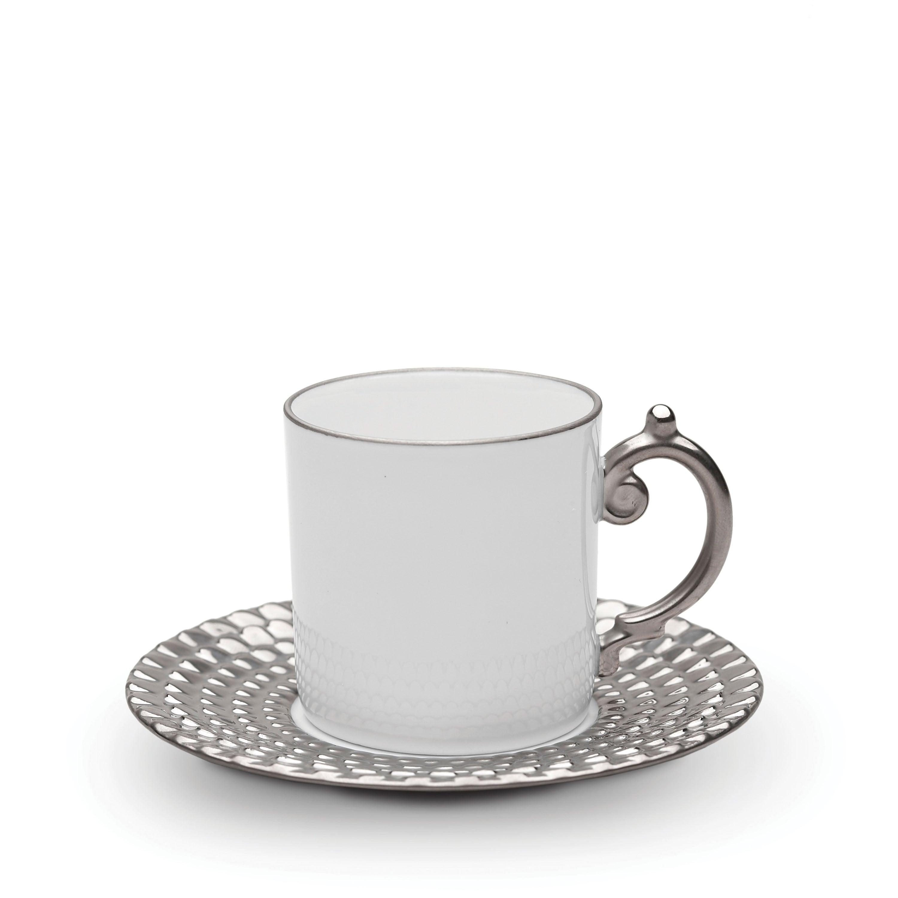 Premium Aegean Espresso Cup & Saucer Set - Handcrafted Ceramic Coffee Cups for Espresso, Cappuccino & Latte - Perfect for Home, Office & Cafe Use