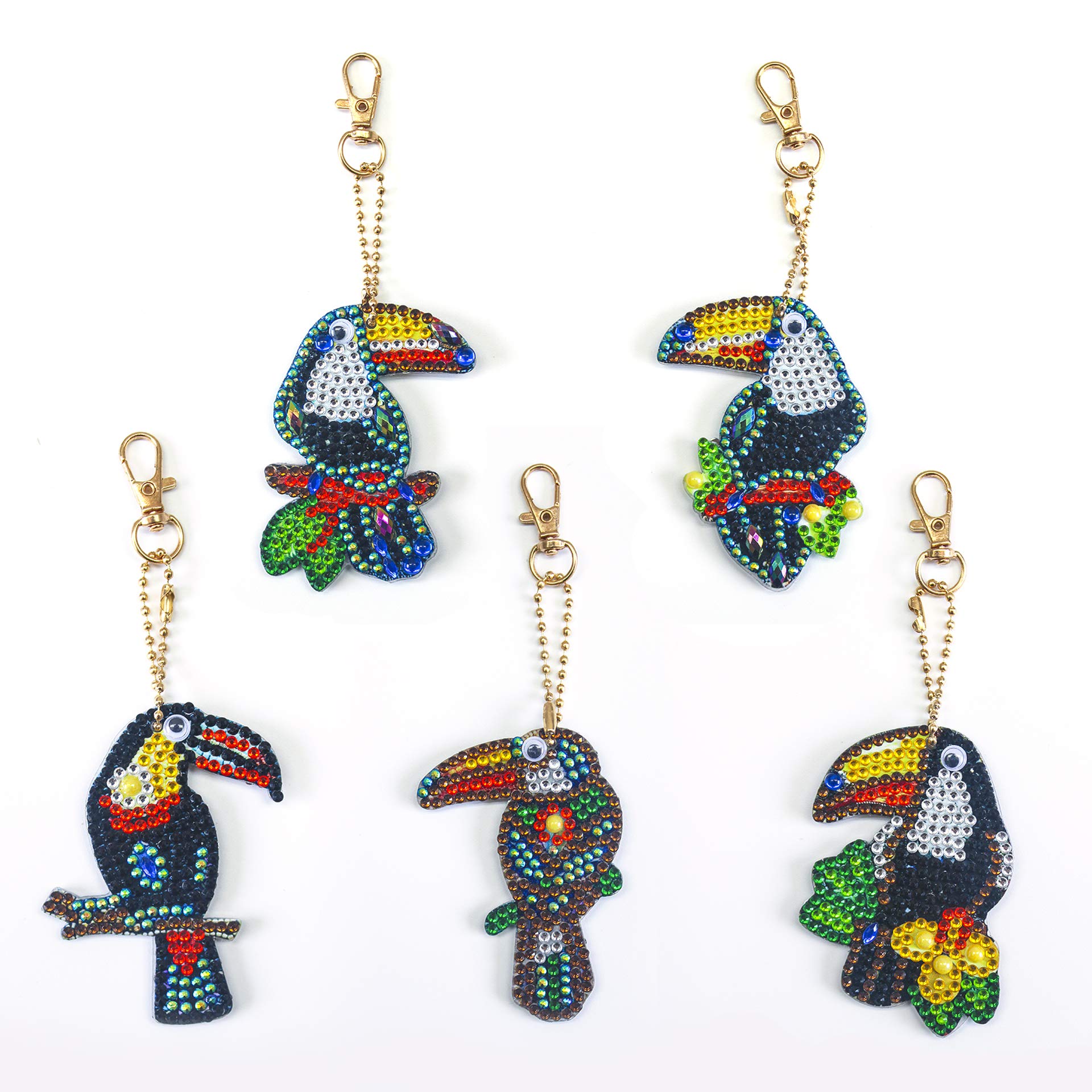 5PCS DIY 5D Diamond Painting Keychain Kits - Full Drill Butterfly Shape Diamond Art Keychain Set for Adults & Teens - Perfect for Gifts, Home Decor, and Craft Projects