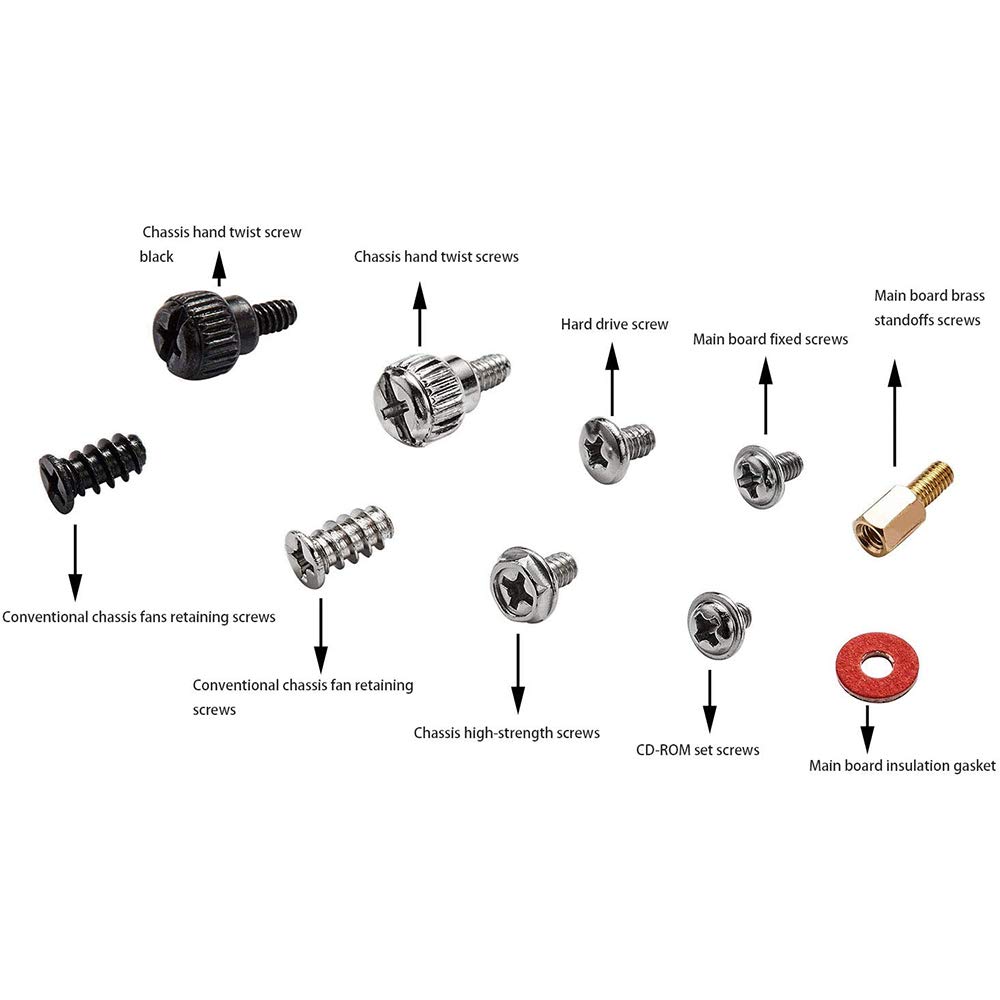 280PCS Computer Screw Standoffs Kit - M3 M3.5 M5 Screws for Hard Drive, PC Case, Motherboard & Fan Installation - Durable Power Supply Mounting Hardware for Computer Build & Repair (Perfect for DIY PC Assembly, Server Maintenance & Electronics Projects)