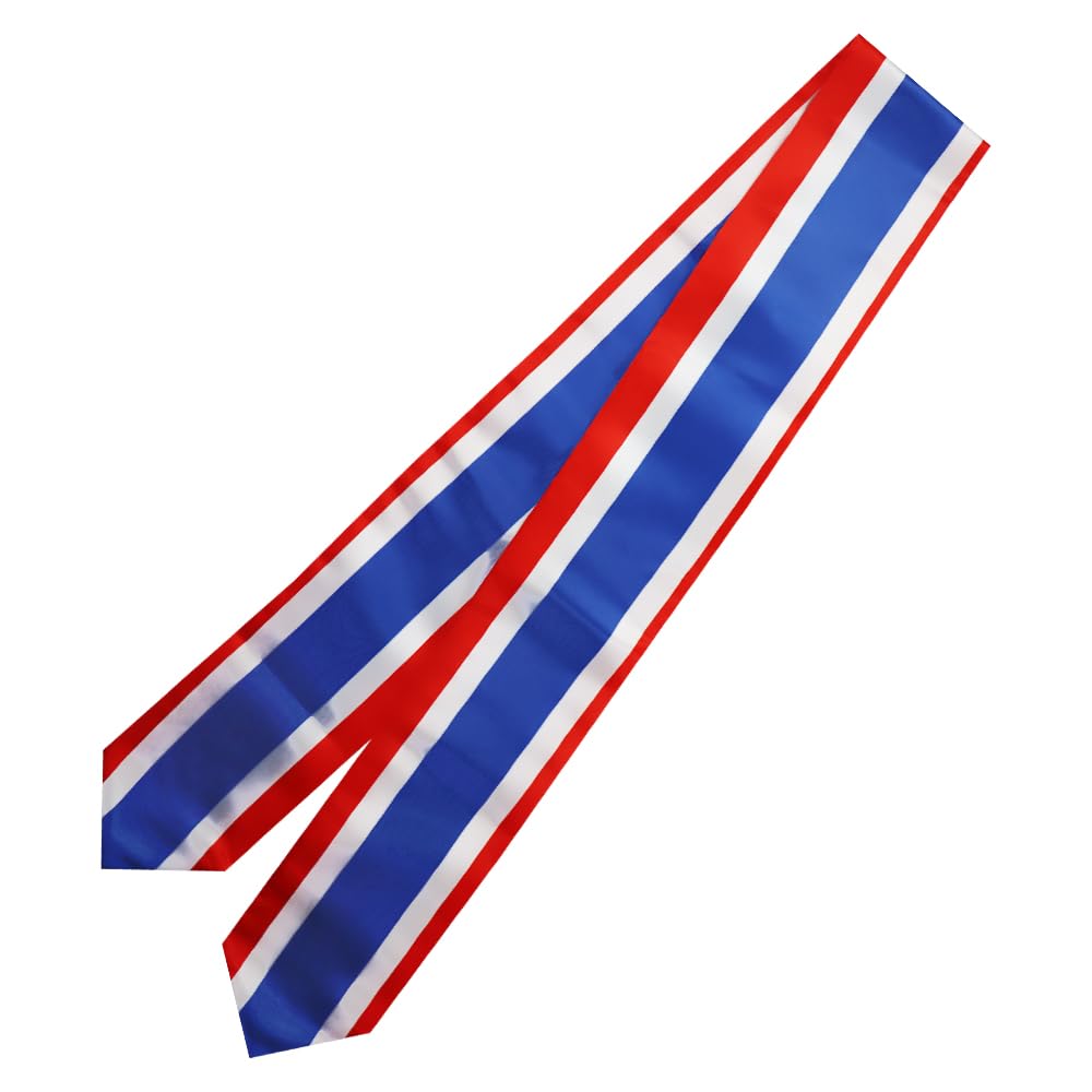 Thailand Flag Graduation Stole - 180x13cm Double Sided Sash for International Students | Study Abroad Gift & Graduation Decoration | Perfect for Commencement Ceremonies & Cultural Celebrations