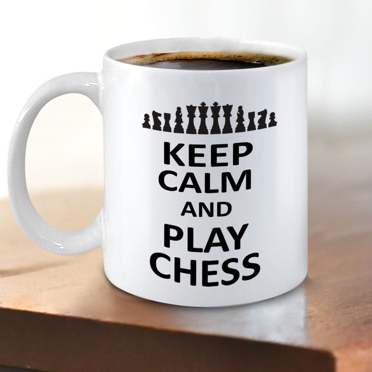 Keep Calm And Play Chess Mug - Funny Chess Lover Gift - Perfect Chess Themed Coffee Cup for Players & Fans - Great for Game Nights, Office Use & Chess Tournaments