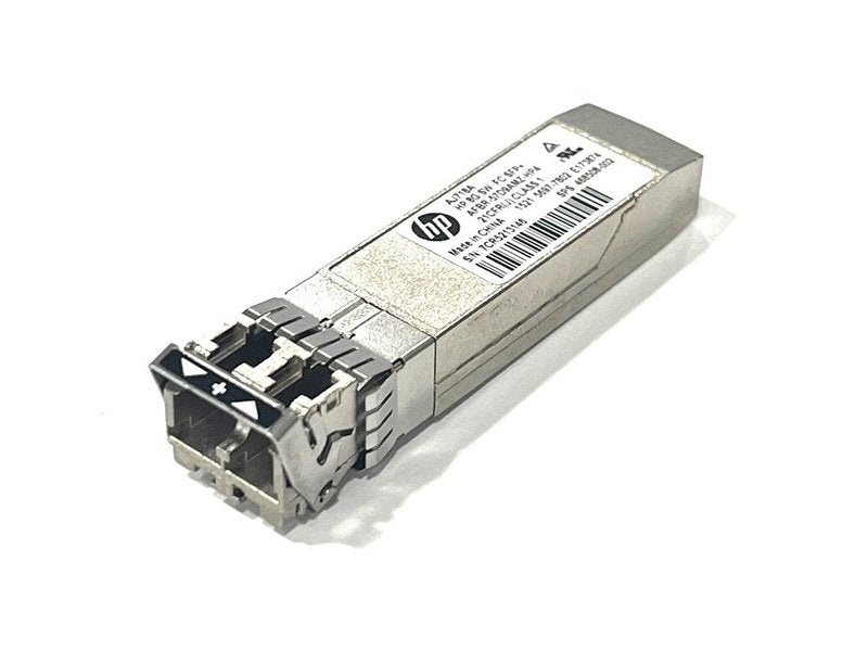 HP AJ718A AFBR 57D9AMZ HP4 8GB SW FC SFP+ Transceiver - Used - High-Speed Fiber Optic Network Solution for Data Centers & Enterprise Networks