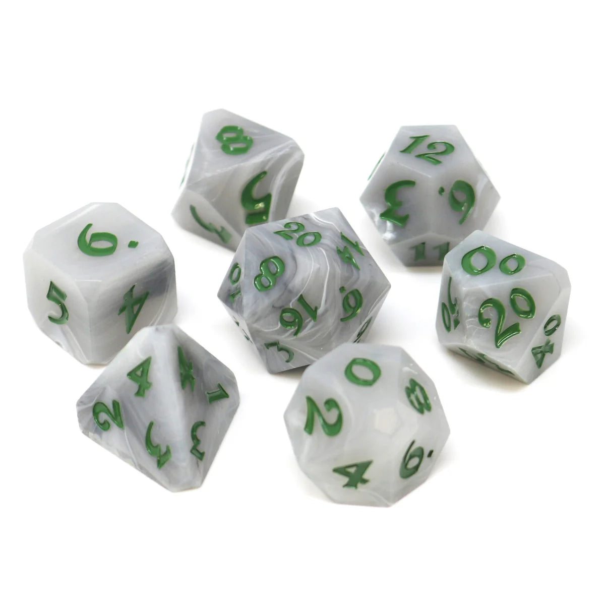 7 Piece RPG Dice Set - Avalore Talisman Mist with Sage for Dungeons & Dragons, Pathfinder, and Tabletop Gaming Adventures