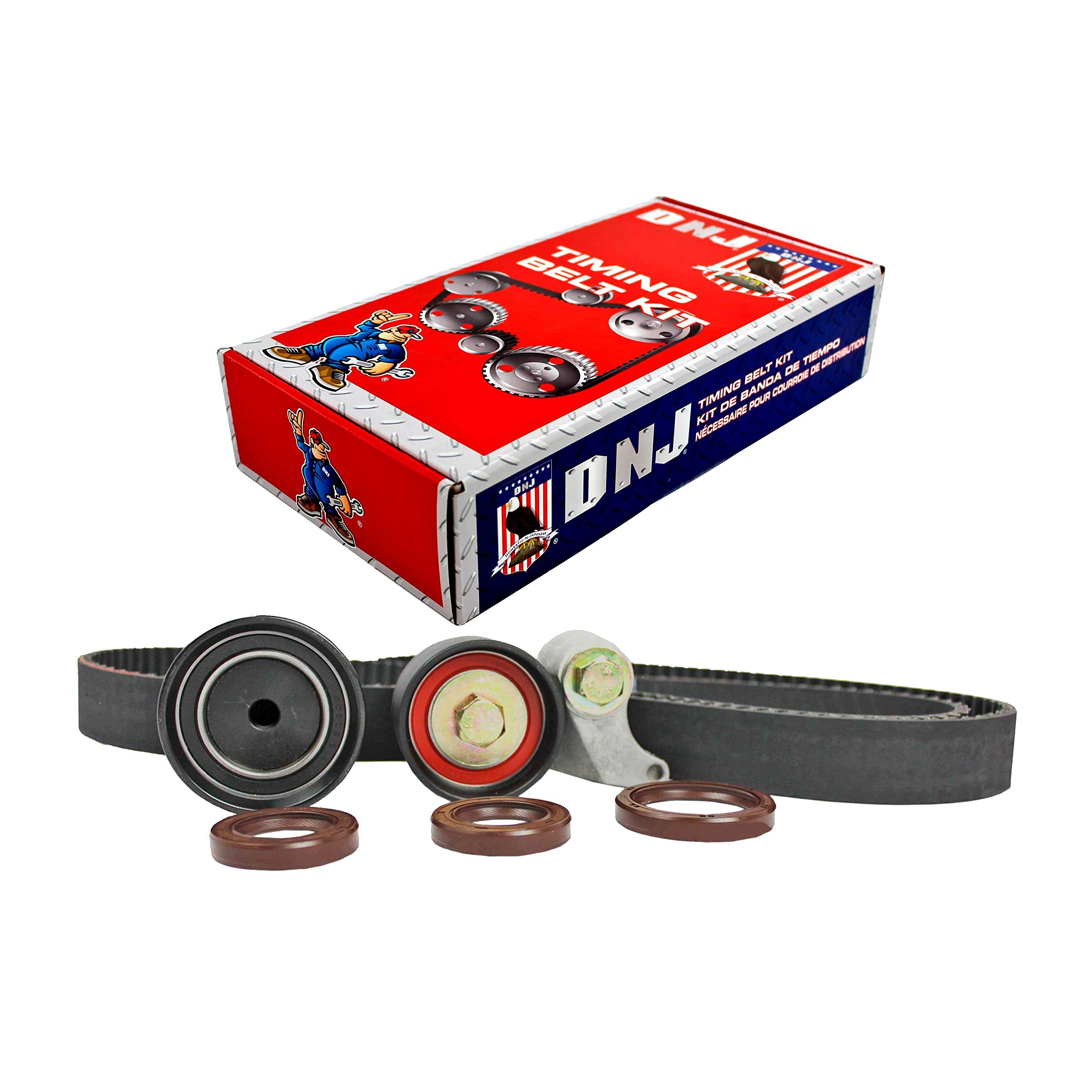 DNJ TBK351 Timing Belt Kit with Water Pump for 1995-1997 Acura, Honda, Isuzu Passport, Rodeo, SLX 3.2L V6 24V SOHC 3165cc - Complete Engine Maintenance Kit for Smooth Performance & Longevity