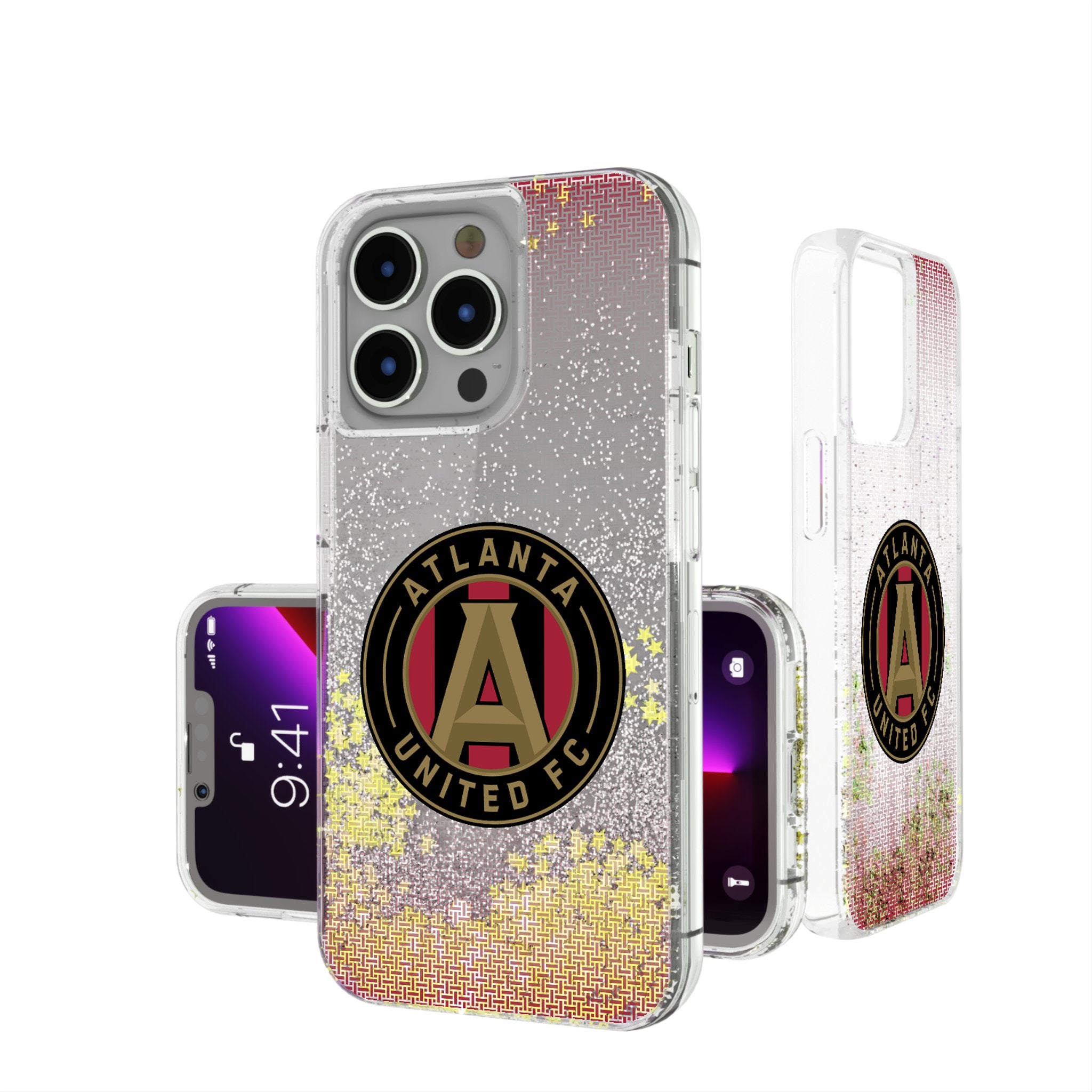 Atlanta United FC Glitter Phone Case - Sparkling Linen Design for iPhone & Samsung | Perfect for Fans, Gameday & Everyday Use