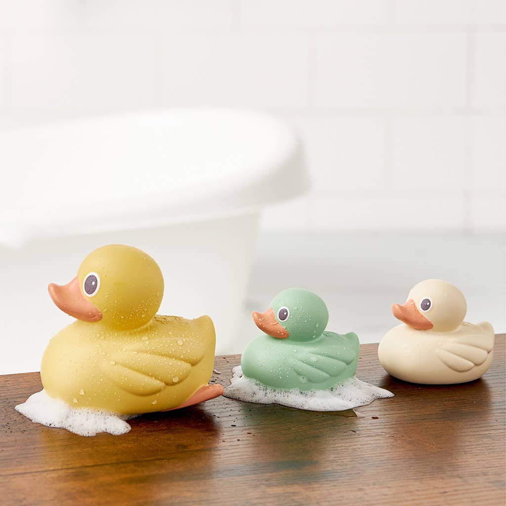 Itzy Ritzy Itzy Ducky Family - Adorable Duck-Themed Baby Pacifier Holder & Teether Toy for Boys and Girls | Perfect for On-the-Go Parenting, Stroller Walks, and Playtime Fun