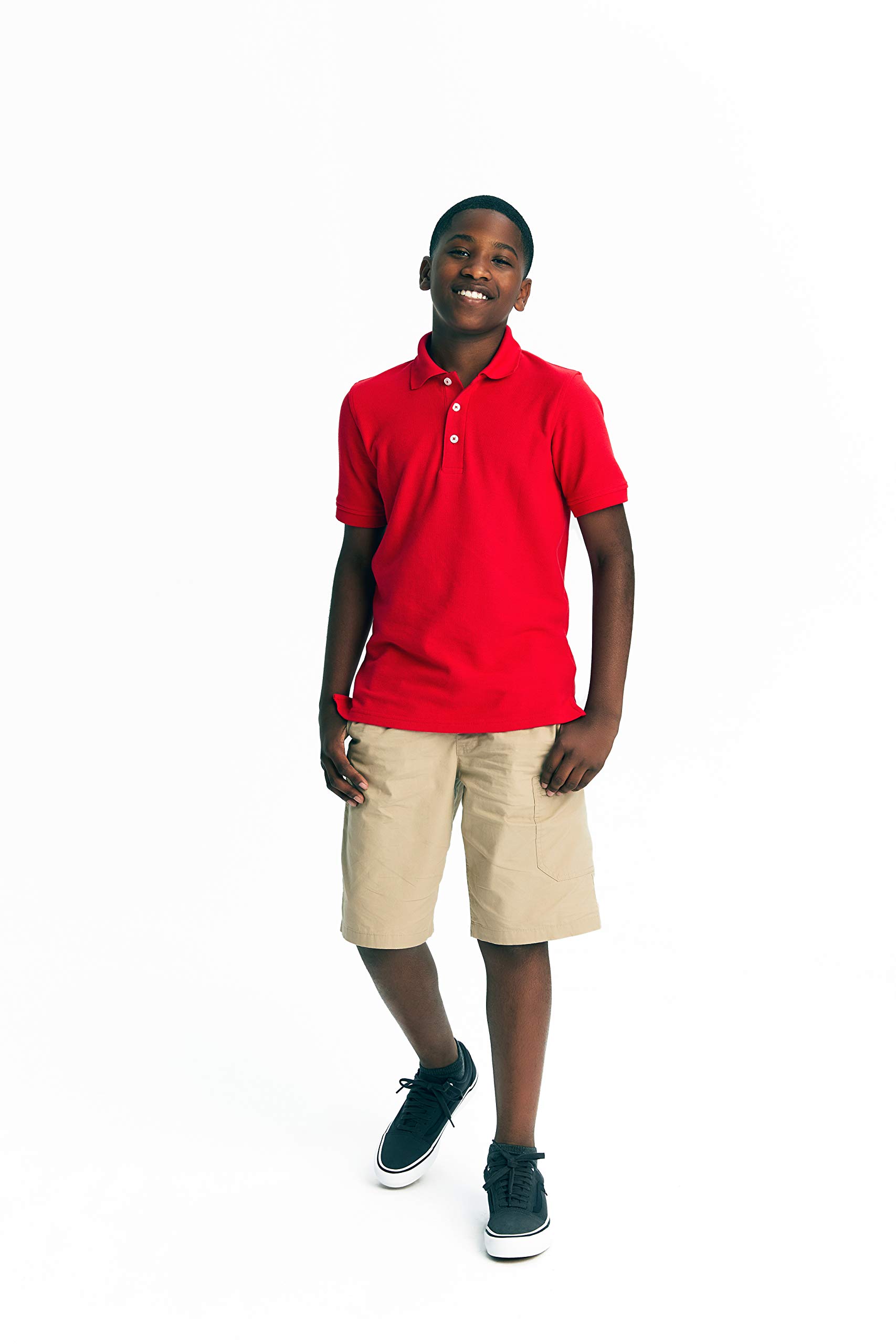 French Toast Boys Short Sleeve Pique Polo Shirt - School Uniform (Standard & Husky Sizes) - Perfect for School, Summer Camp & Casual Wear