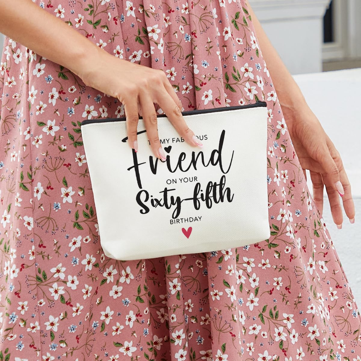 Funny 65th Birthday Gifts for Women - Cosmetic Makeup Bag for Mom, Auntie, Best Friend | Cute 65th Birthday Party Decorations & Bestie Gifts | Perfect for Travel, Spa Days & Special Celebrations