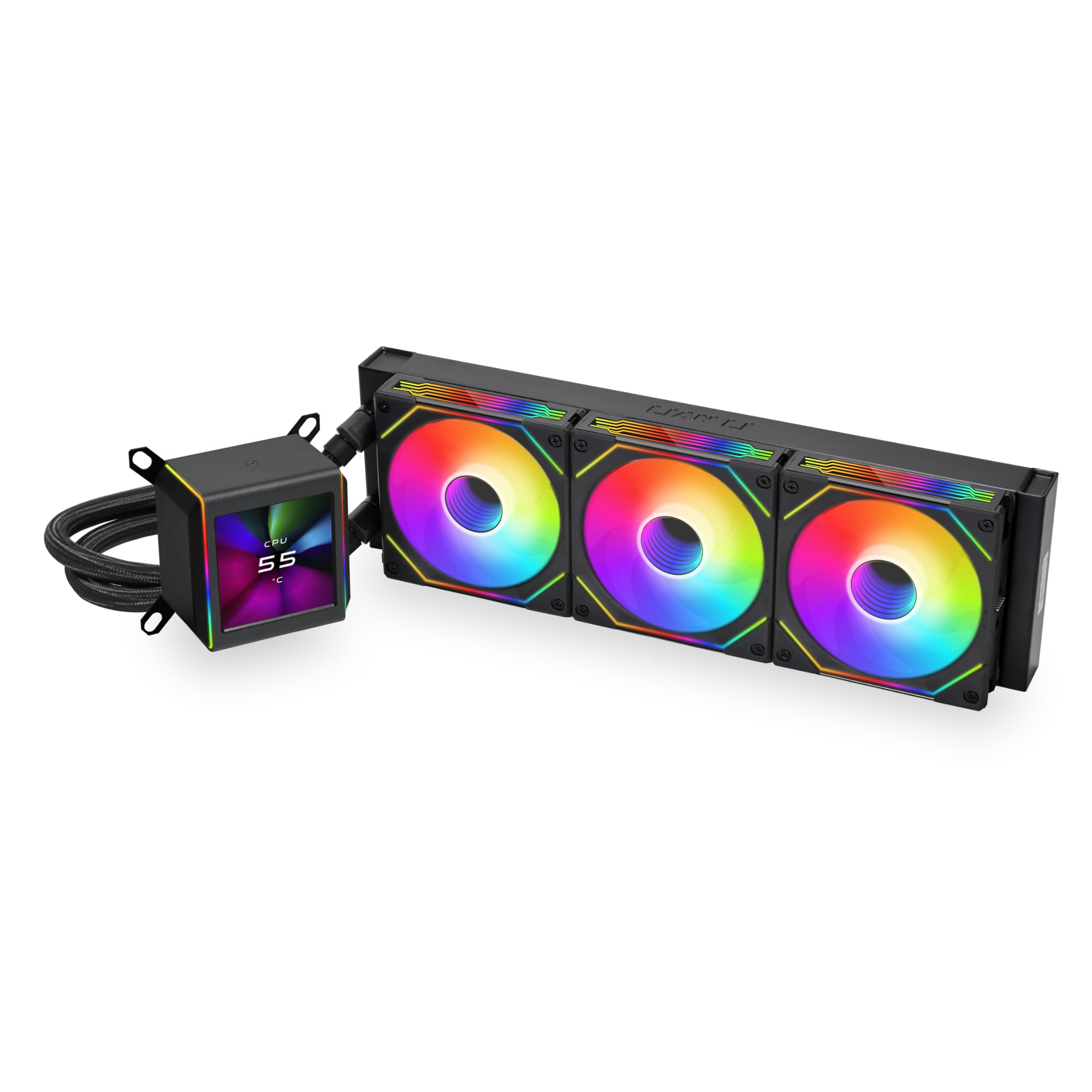 Lian Li GA II LCD 360MM AIO Liquid CPU Cooler - 8th Gen Asetek Pump - 2.88