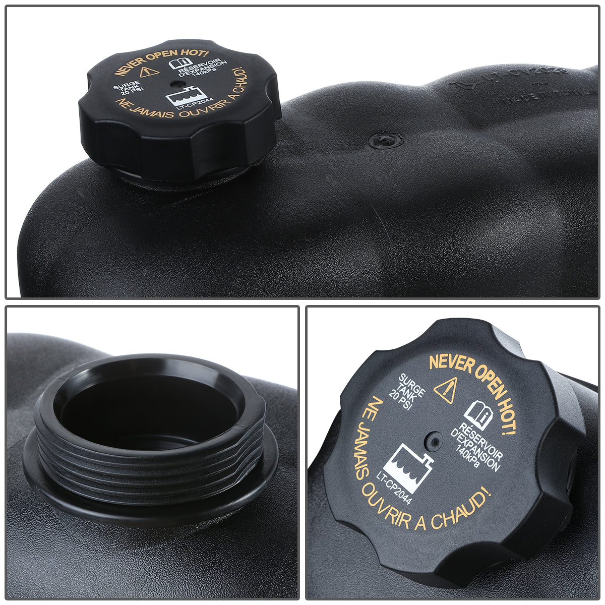 07-10 Chevy Silverado GMC Sierra 2500HD 3500HD Coolant Overflow Tank with Cap - Replacement Coolant Reservoir for Heavy Duty Truck Maintenance & Engine Cooling System