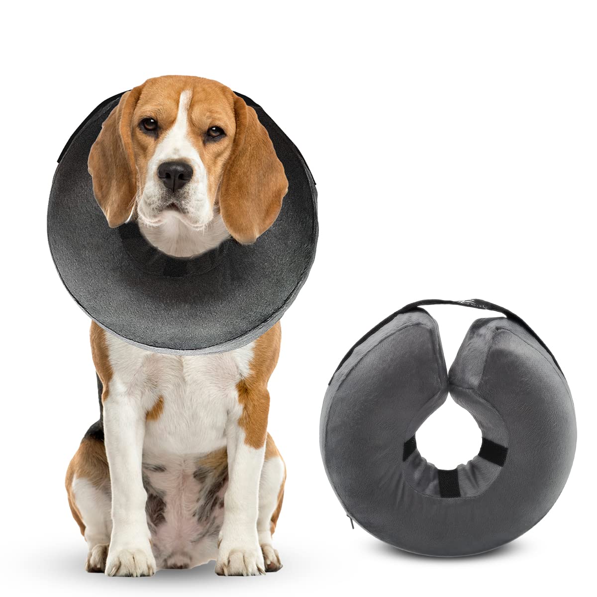 Soft Inflatable Dog Cone Collar - Adjustable Recovery E-Collar for Small Medium Large Dogs After Surgery | Protective Pet Cone to Prevent Licking Stitches & Wounds | Perfect for Post-Surgery Healing, Wound Protection & Comfortable Recovery