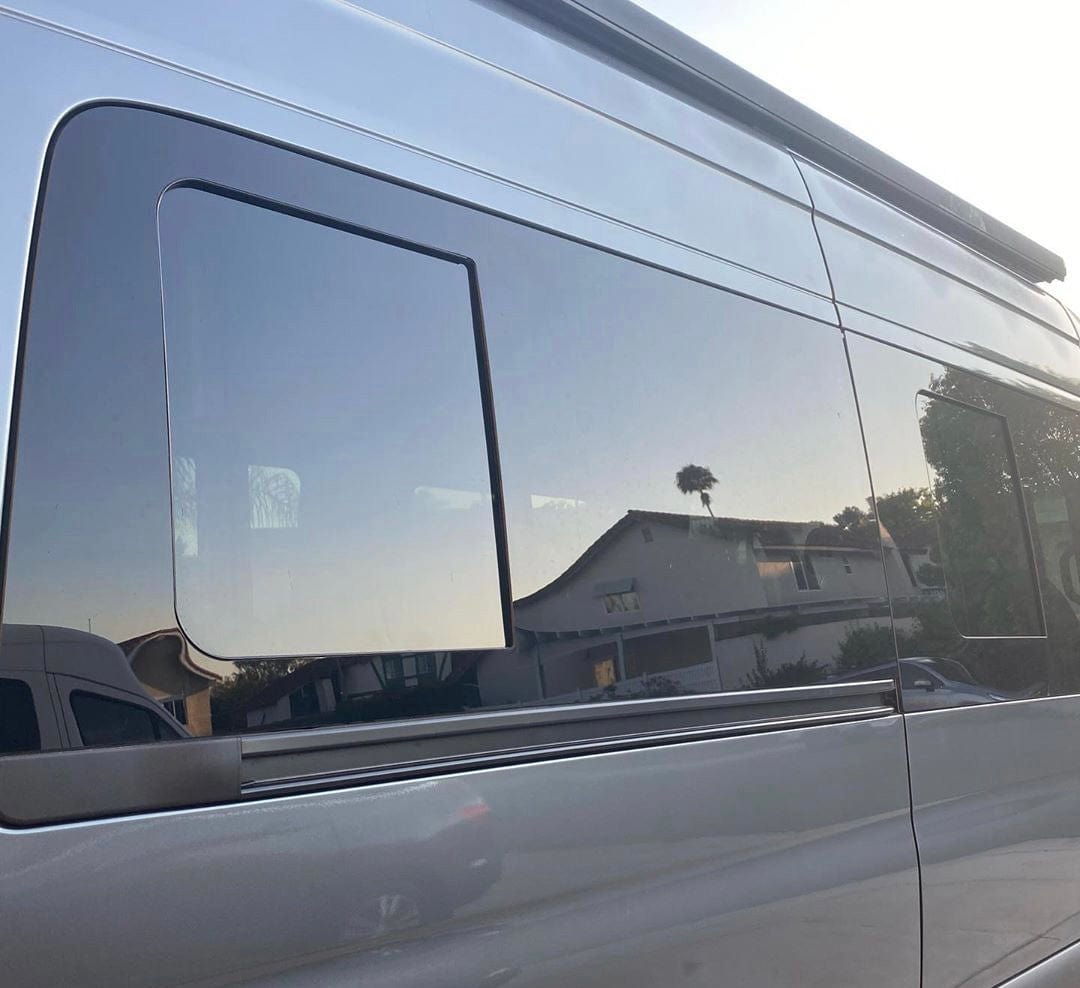 AM Auto Mercedes Sprinter Rear Screened Half Slider Window (2007+ Models) - Driver Side Sliding Door for 144