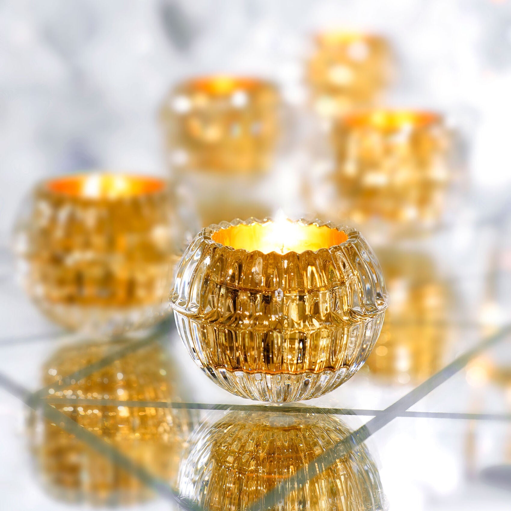 Mille Nuits Gold Votive Candles - Elegant Decorative Candles for Weddings, Parties & Home Decor