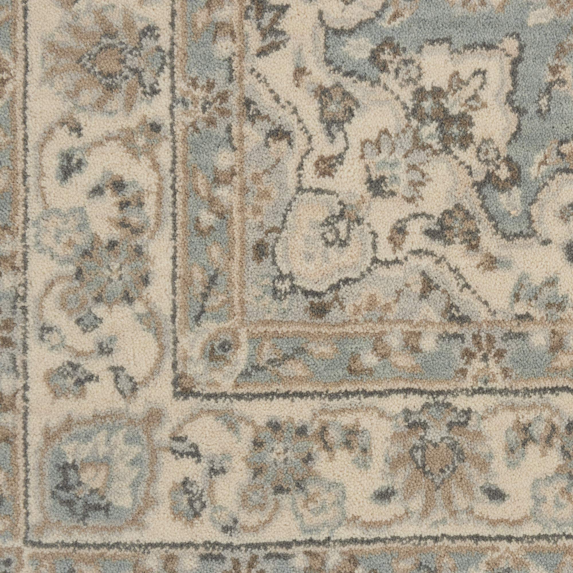 Nourison Living Treasures Floral Aqua/Ivory 2'6
