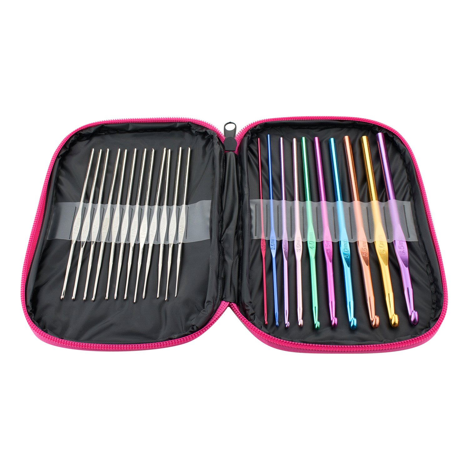 75-Piece Crochet Hook Set with Yarn Needles, Stitch Markers, Gauge Ruler & Scissors - Complete Knitting Kit for Beginners & Experts - Perfect for DIY Crafts, Crochet Projects & Handmade Gifts