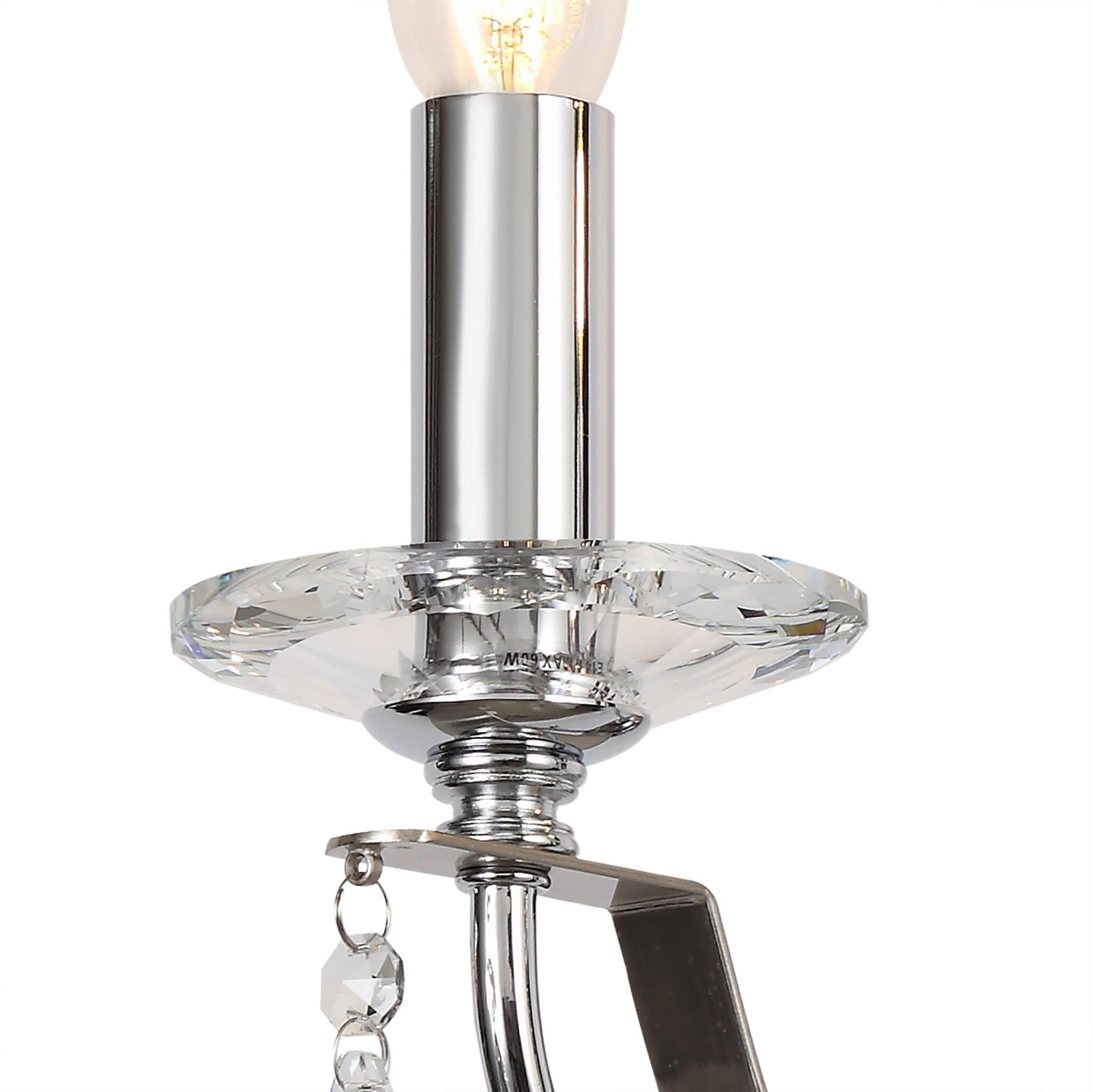 Elegant Corsica Wall Lamp with 1/2 Light E14 Socket - Polished Chrome, Satin Nickel & Clear Crystal Options | Perfect for Bedroom, Living Room or Hallway Lighting