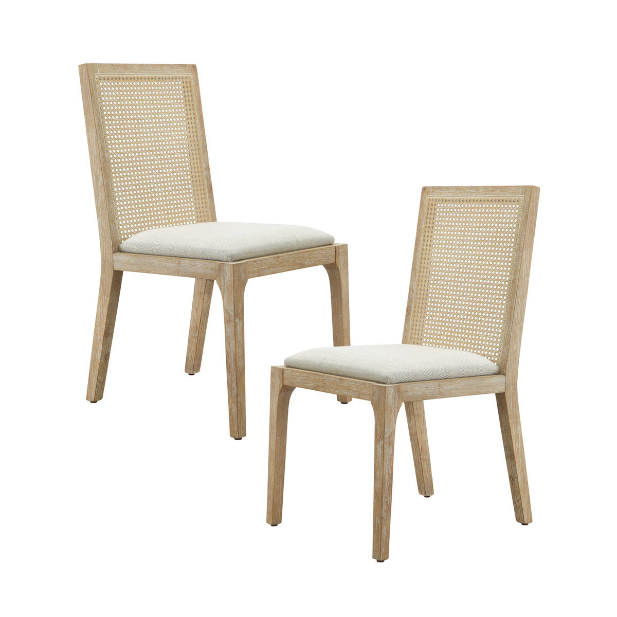 Modern Dining Chairs Set of 2 - Sturdy Wooden Kitchen Chairs with Padded Seat Cushions - Perfect for Dining Room, Kitchen, Breakfast Nook & Small Space Decor
