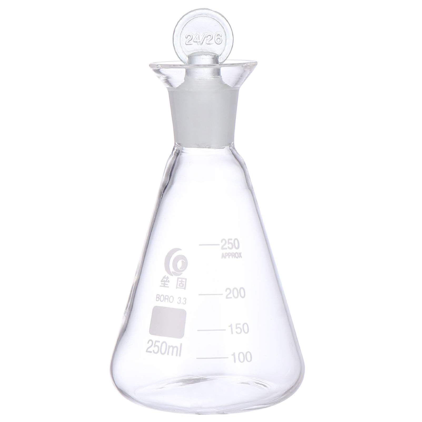 1pc Premium Borosilicate Glass Flask - High-Quality Laboratory Supplies for Chemistry & Science Experiments | Perfect for Lab, School, and Research Use