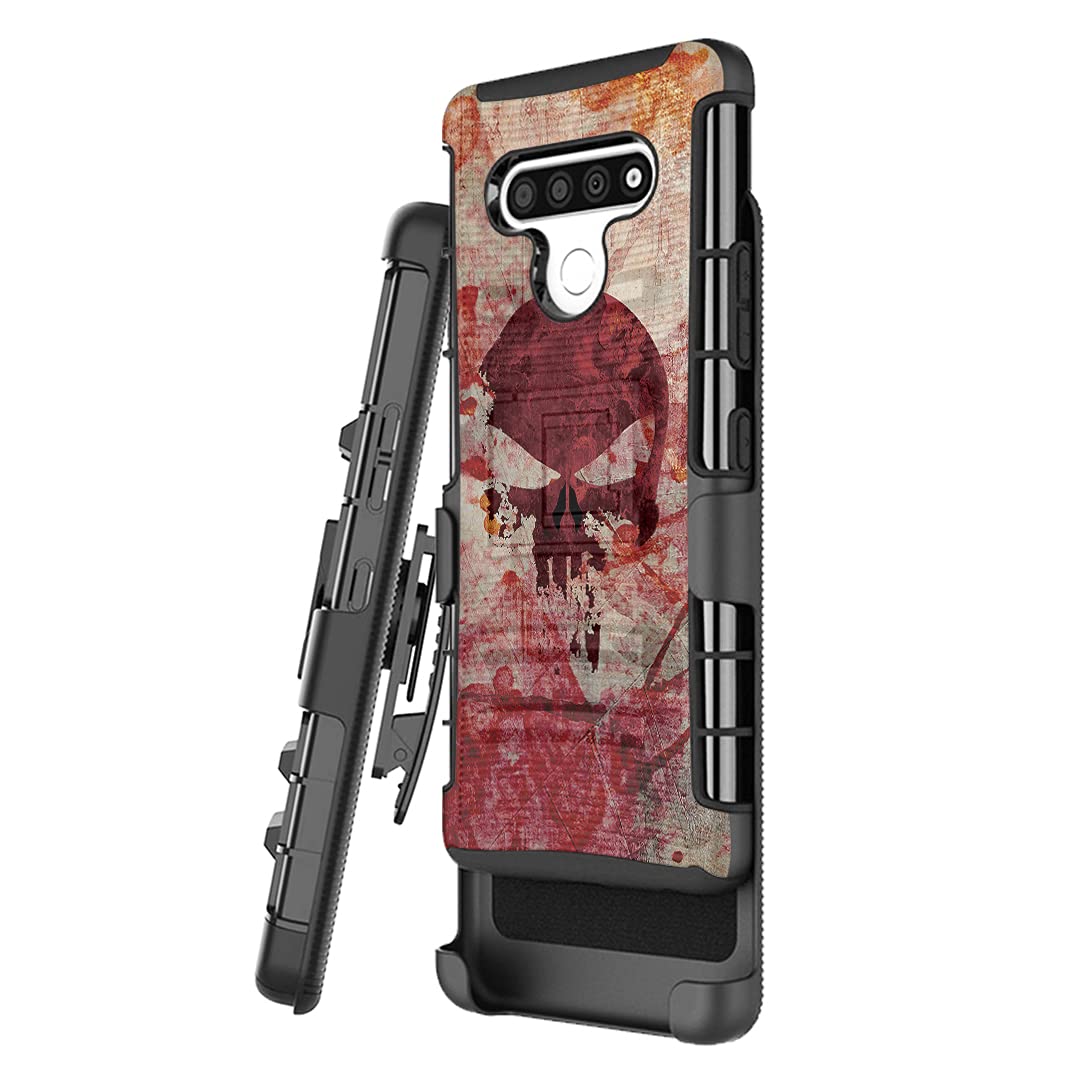 Military Shockproof LG K51 Case with Kickstand & Belt Clip - Heavy Duty Protection for All Carriers - Perfect for Outdoor & Work Use