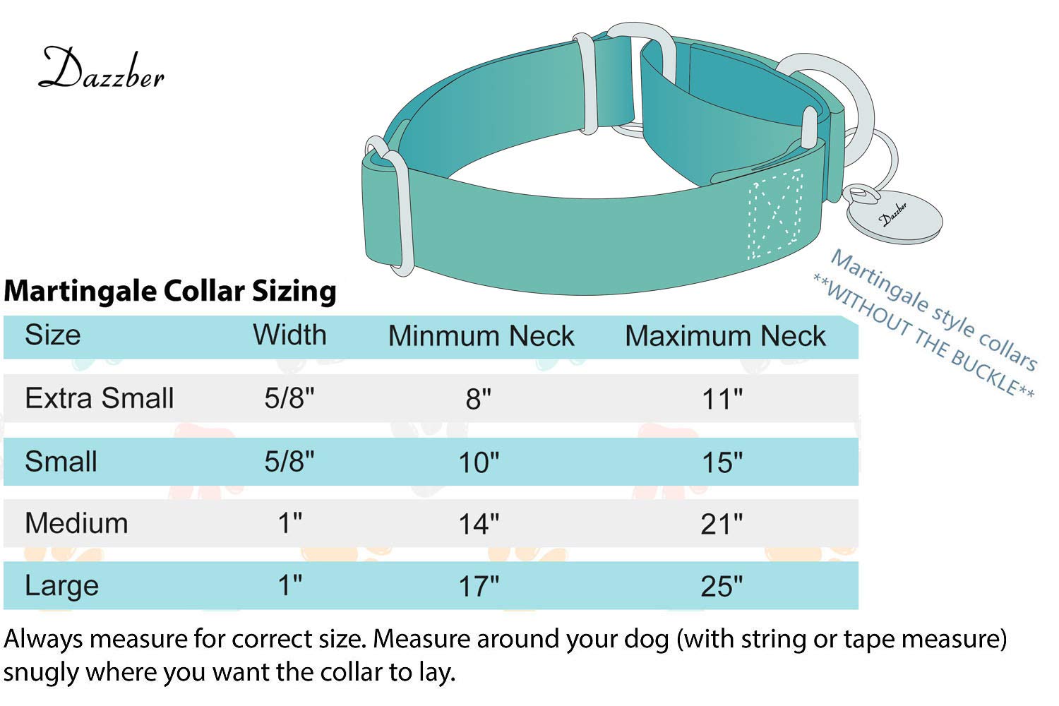 Martingale Dog Collar - Heavy Duty No-Buckle Training Collar for Small, Medium & Large Dogs | 5/8