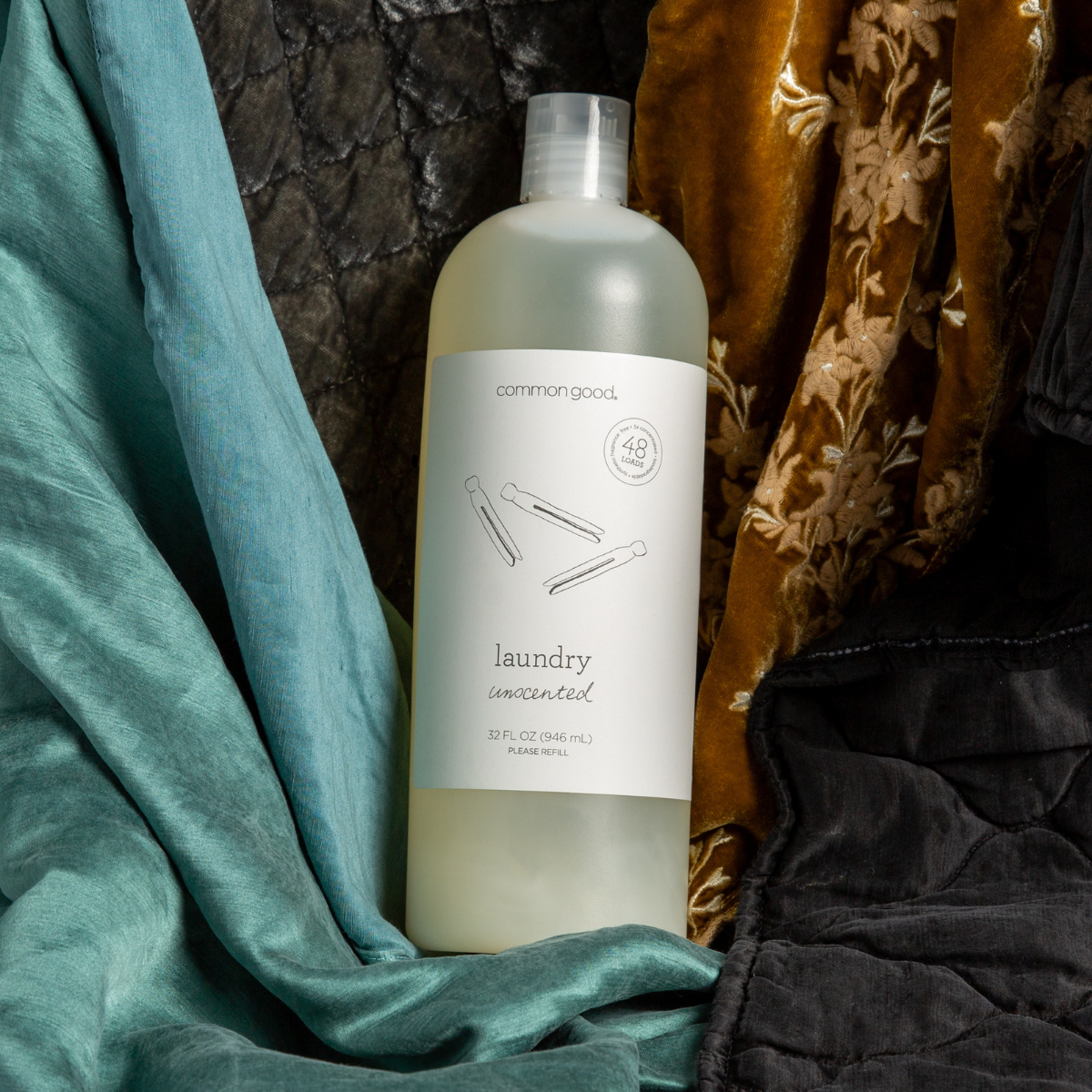 Eco-Friendly Common Good Laundry Detergent - Plant-Based, Hypoallergenic for Sensitive Skin | Perfect for Baby Clothes, Gym Wear & Sustainable Home Cleaning