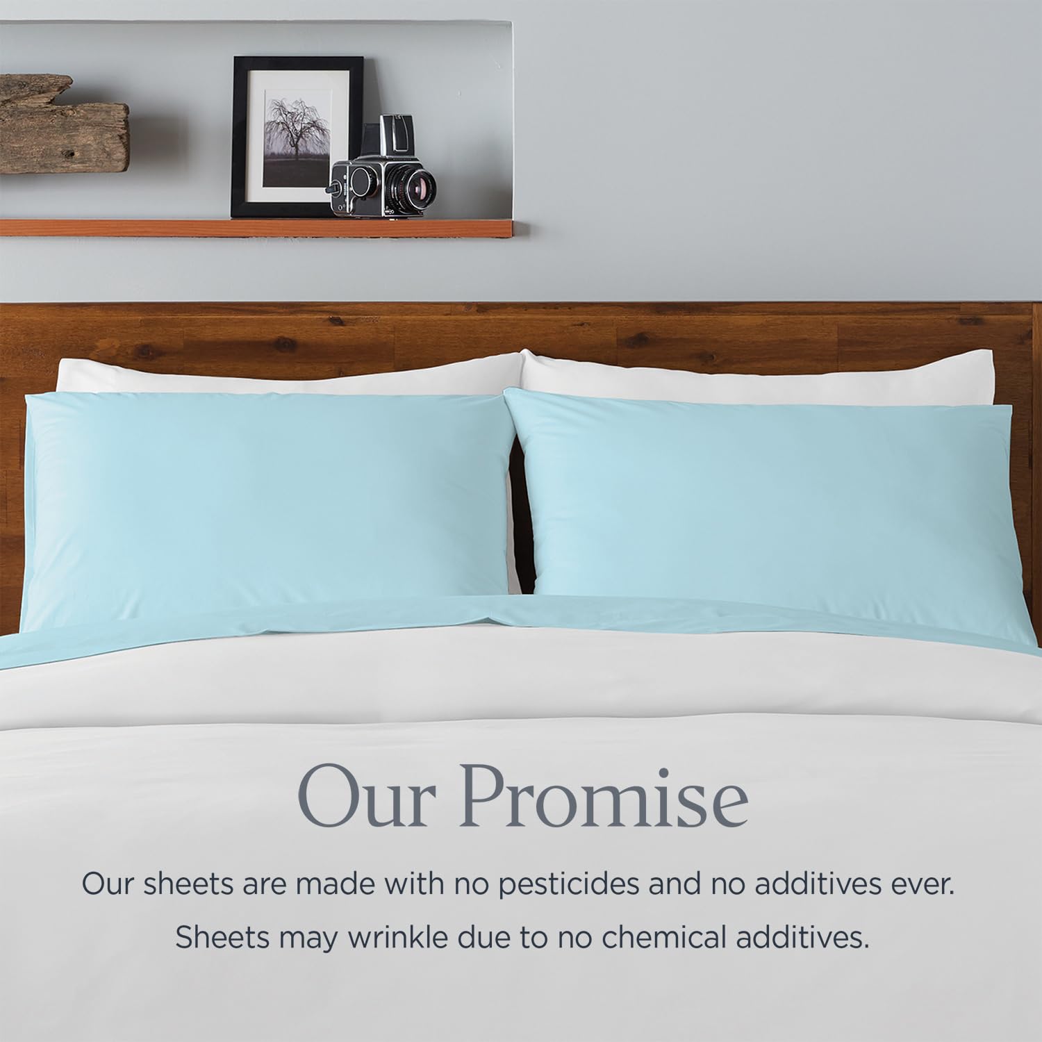 Ella Jayne Luxury Collection - 100% Cotton Percale Sheet Set Queen Size, 4-Piece Cool & Crisp Bedding for Breathable Comfort - Perfect for Hot Sleepers & All-Season Use