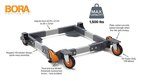 Bora Portamate PM-3800 Heavy Duty Mobile Base with 5