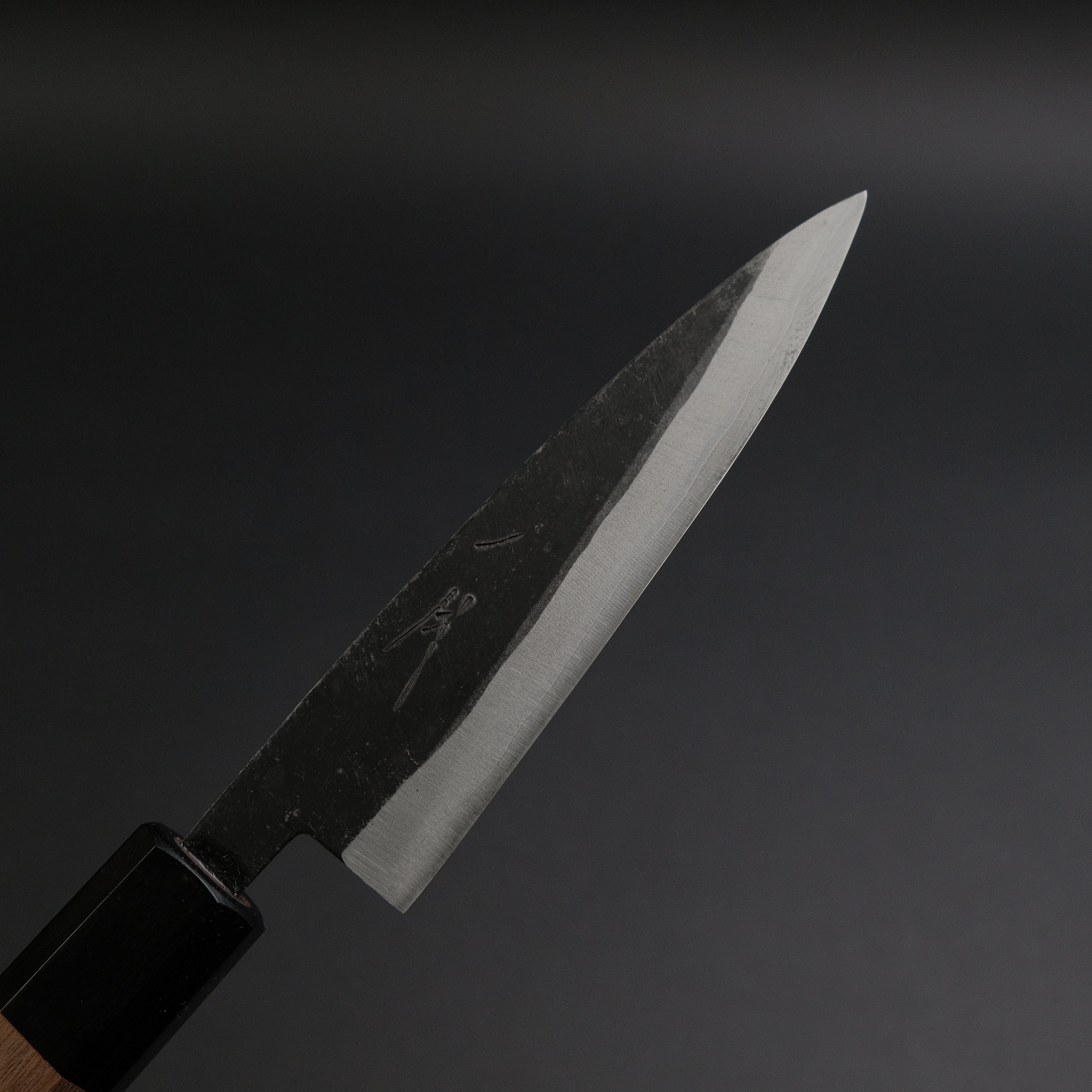 Hitohira Harima Blue Super Stainless Clad Petty Knife 120mm - Japanese Chef Knife with Walnut Handle for Precision Slicing, Peeling & Garnishing | Perfect for Home Cooks & Professional Chefs