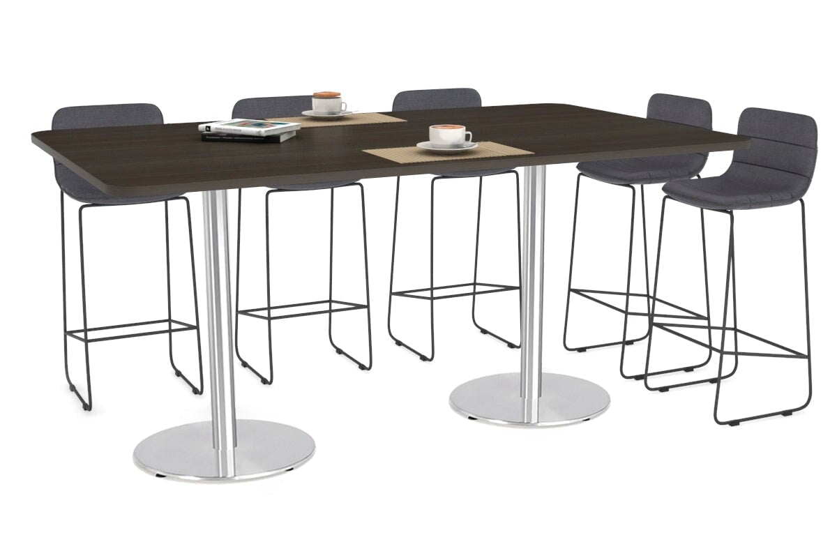 Premium Sapphire Disc Base Counter Table with Rounded Corners - 70.9