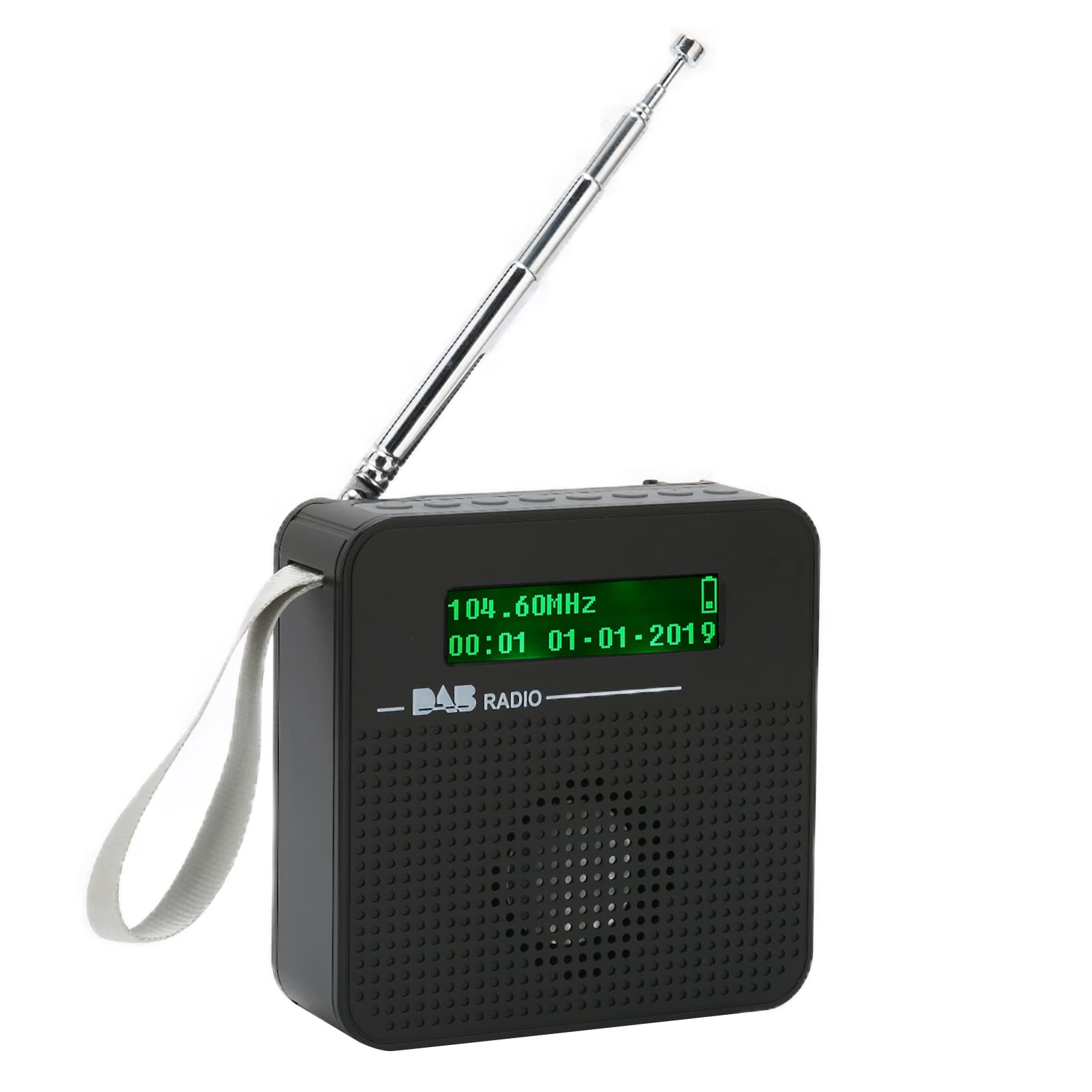 Portable FM/Bluetooth Radio with Color Display - 1100mAh Rechargeable Battery, DAB/DAB+ Digital Radio - Compact Pocket Size for Indoor & Outdoor Use - Perfect for Camping, Hiking, Home, Office and Emergency Preparedness
