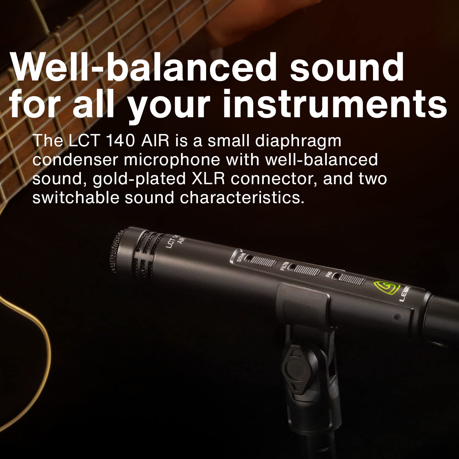 LCT 140 AIR Small Diaphragm Condenser Microphone - Professional Studio Recording Mic for Vocals, Acoustic Instruments & Podcasting - Perfect for Home Studios, Live Performances & Voice Overs