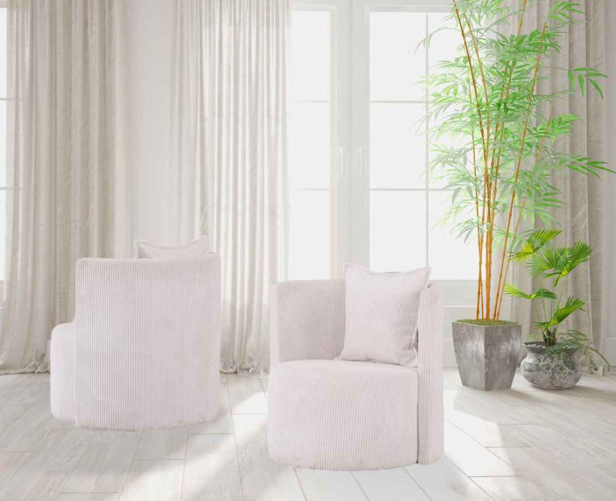 Modern White Accent Chair - Stylish Living Room & Bedroom Decor - Perfect for Reading Nook, Lounge Area & Home Office