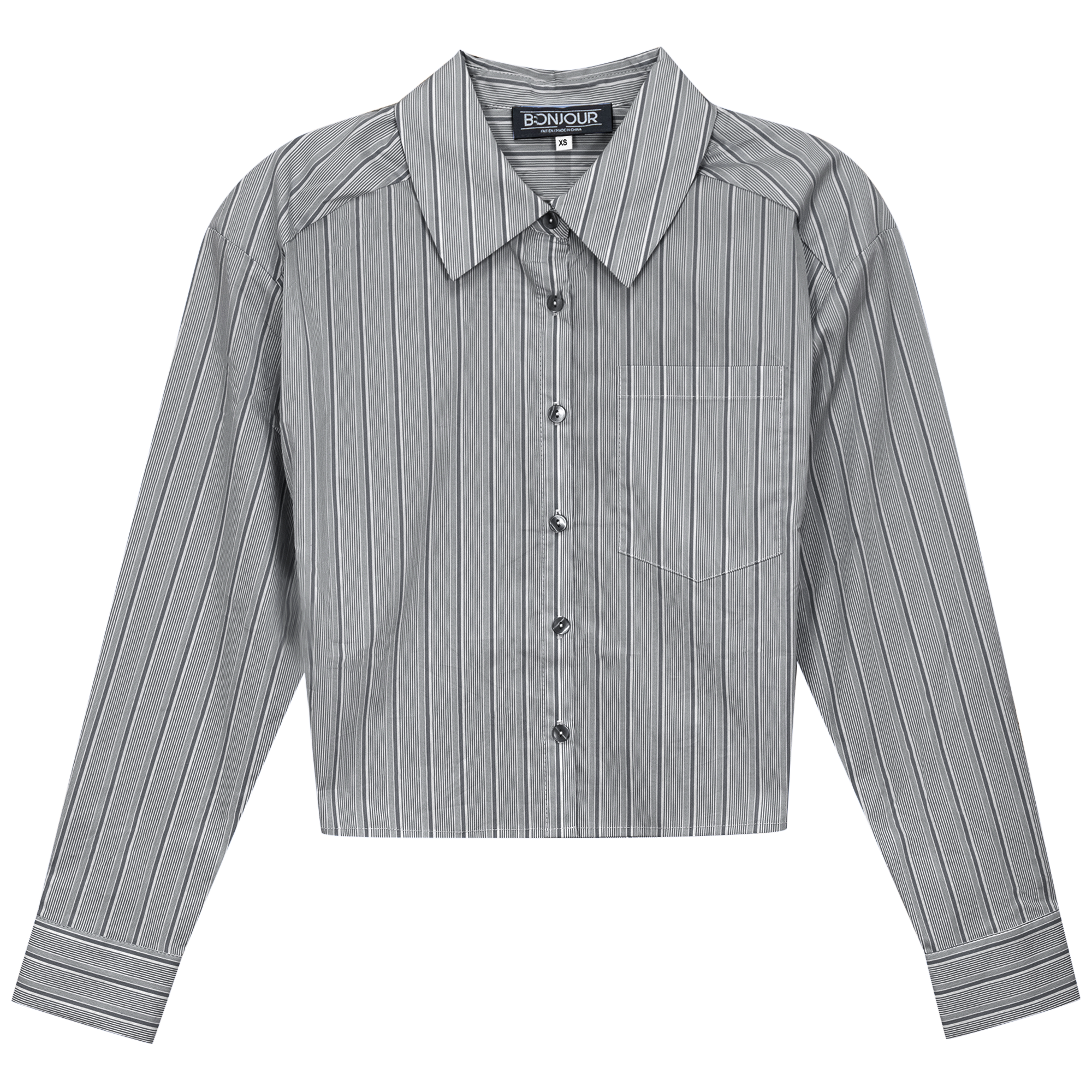 Stylish Cropped Striped Blouse for Women - Trendy Summer Top for Casual Outings & Beach Vacations